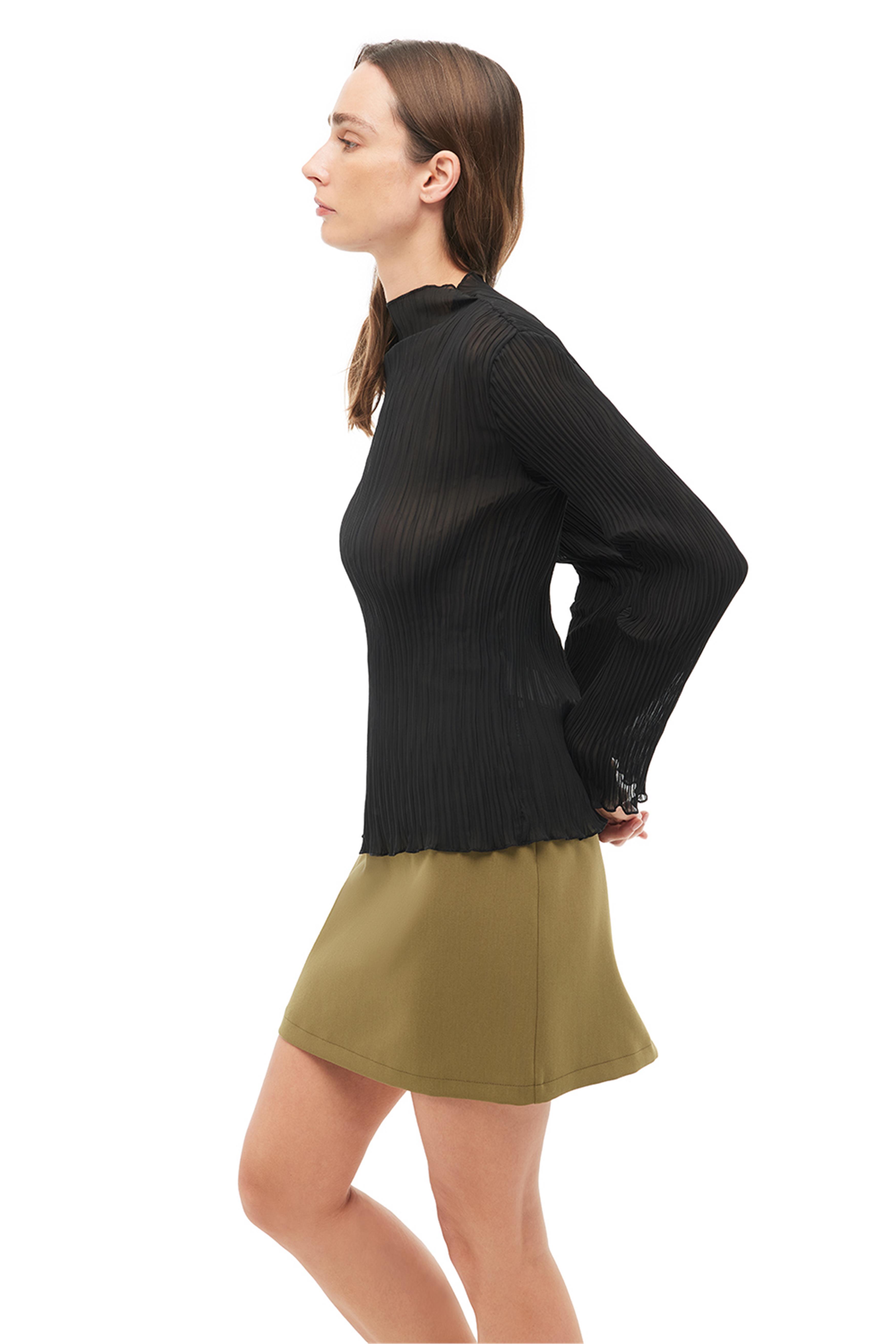 Siyah Balıkçı Yaka Bluz