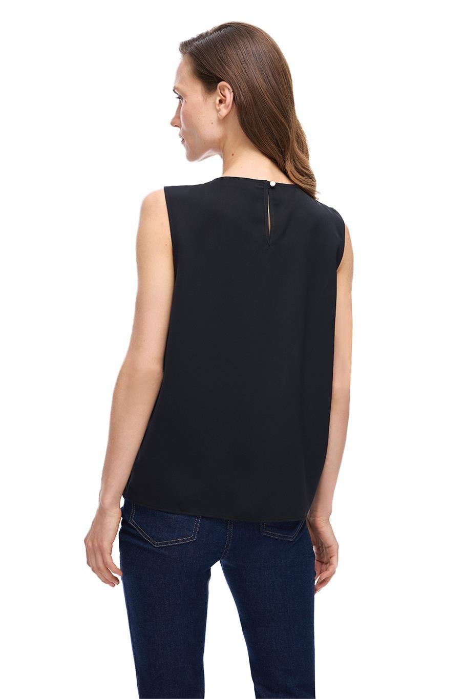 Siyah Bisiklet Taka Sıfır Kol Bluz