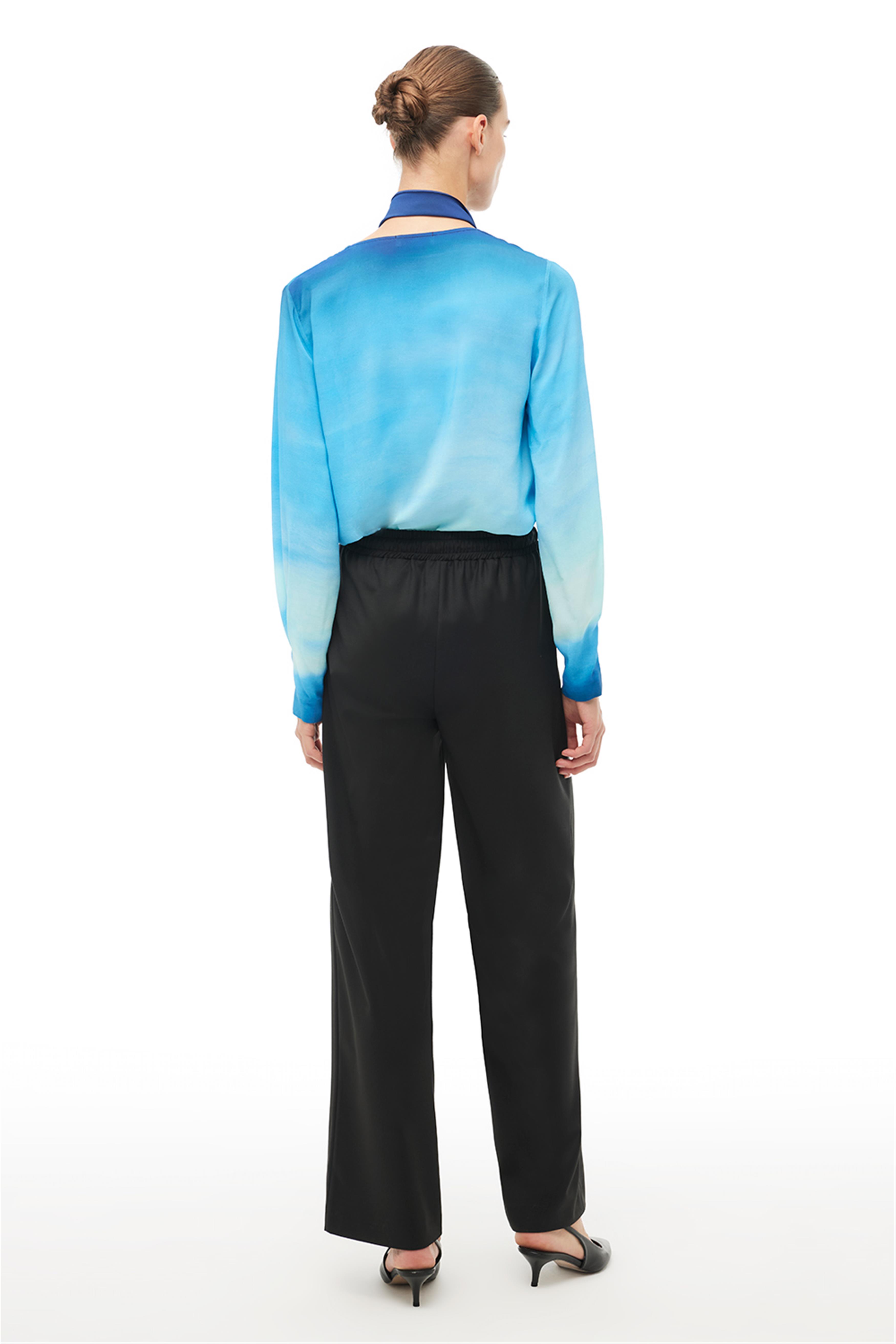 Siyah Geniş Paça Pantolon