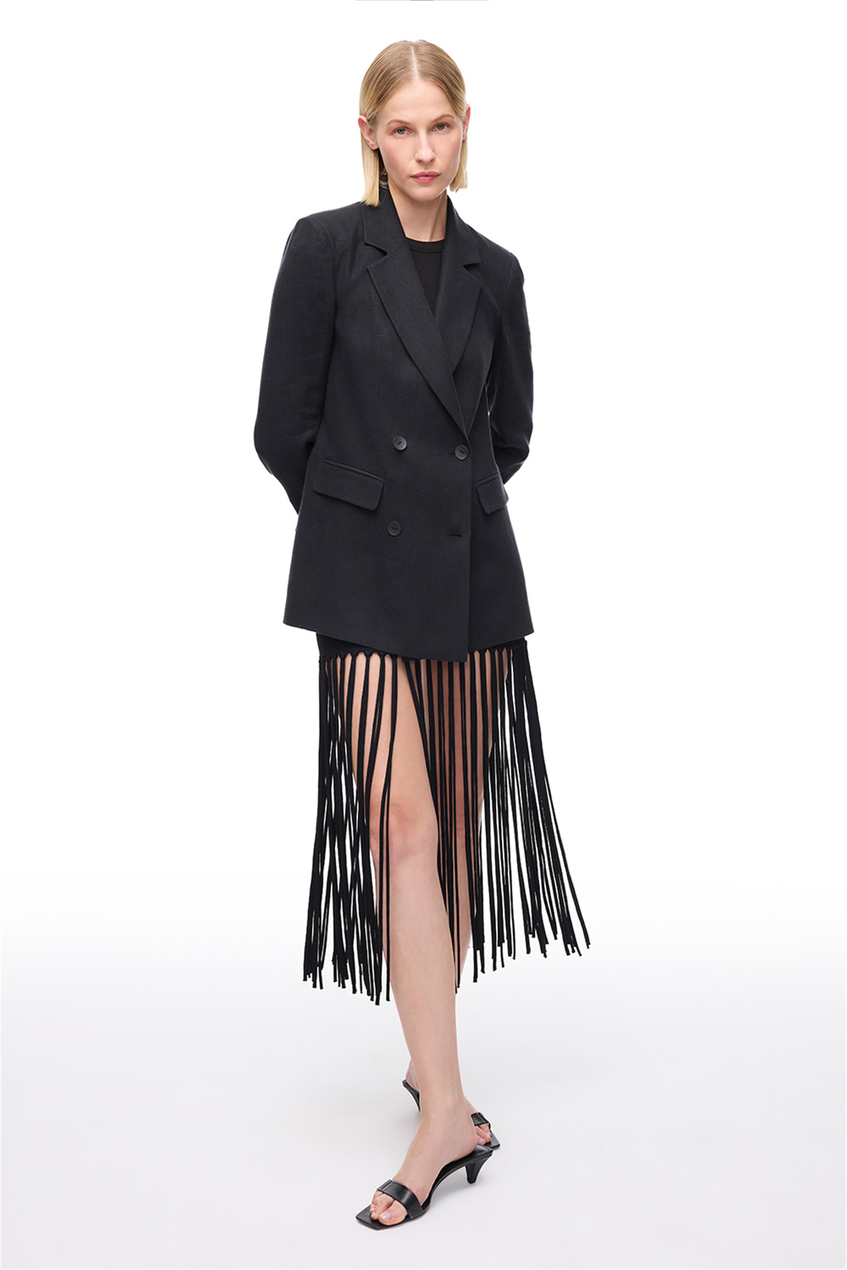 Siyah Holas Rahat Kalıp Ceket