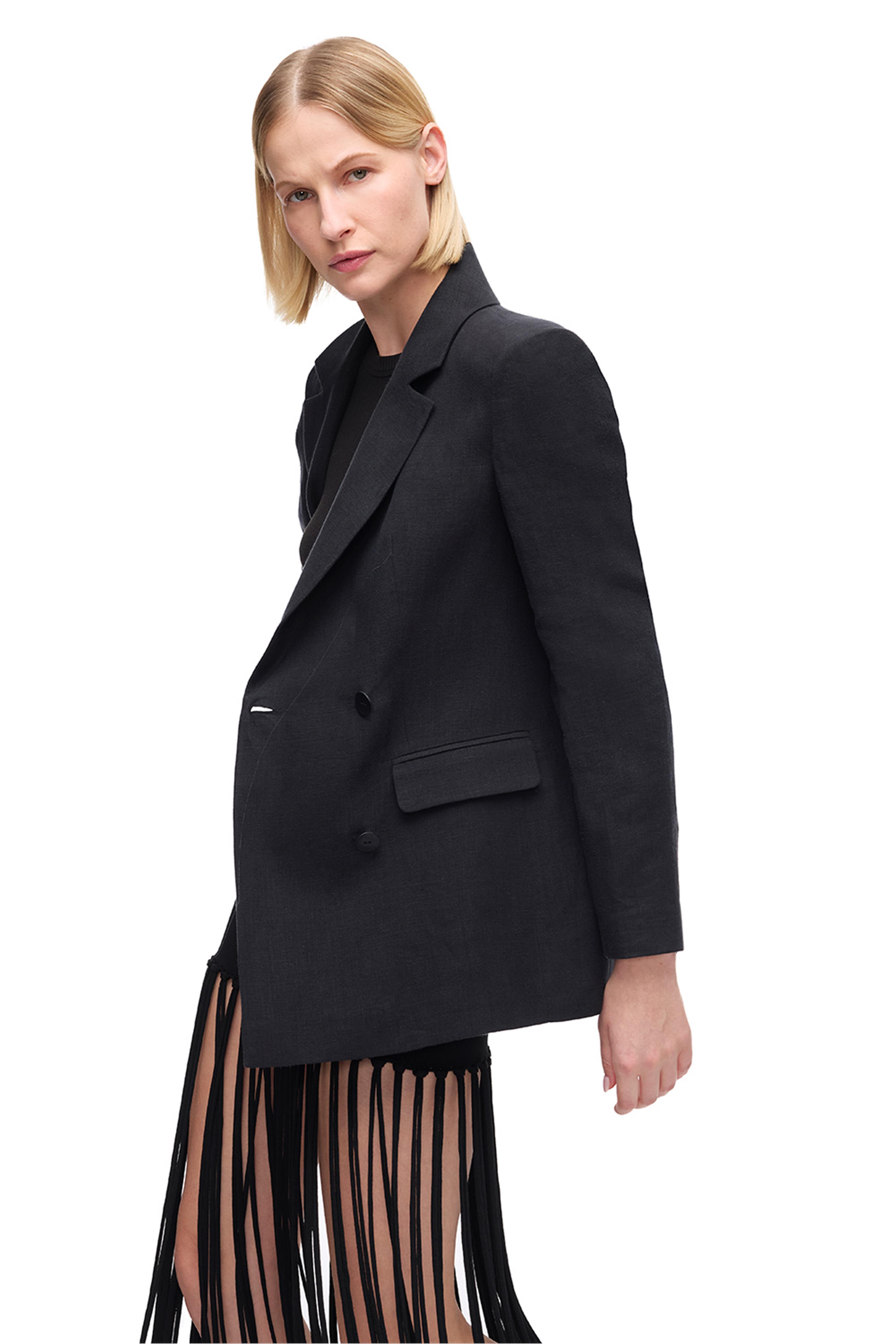 Siyah Holas Rahat Kalıp Ceket