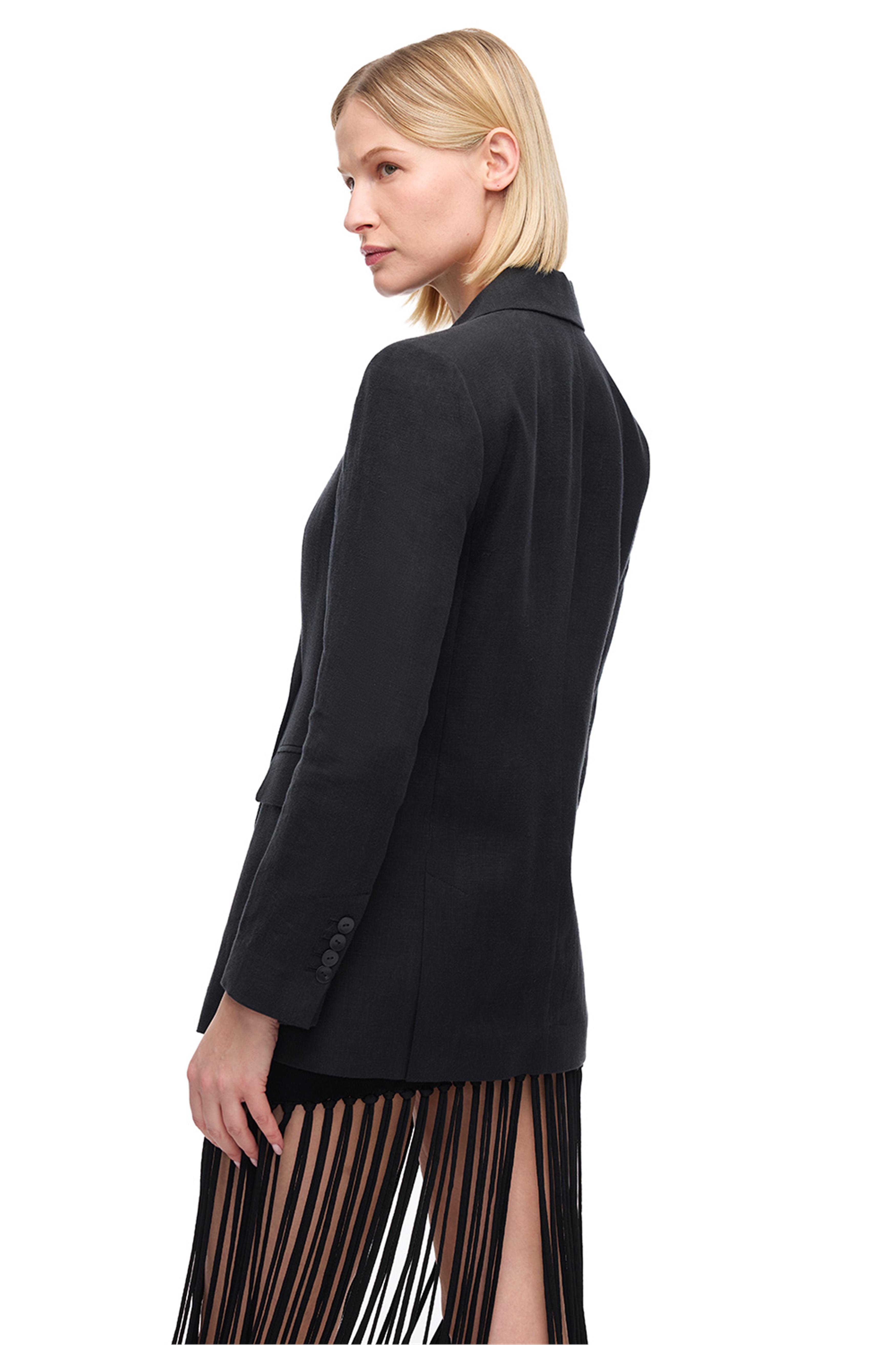 Siyah Holas Rahat Kalıp Ceket