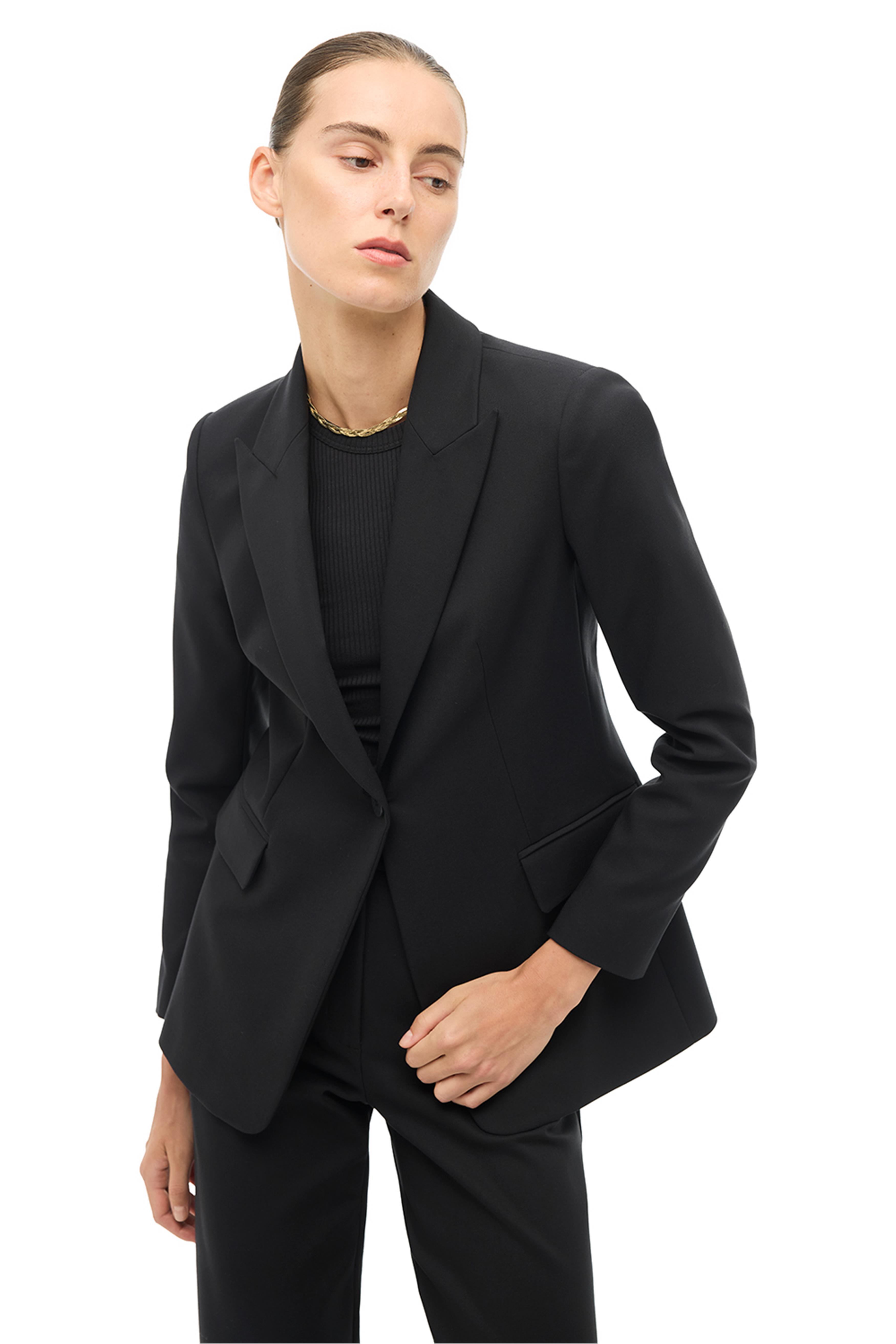 Siyah Klasik Yaka Ceket