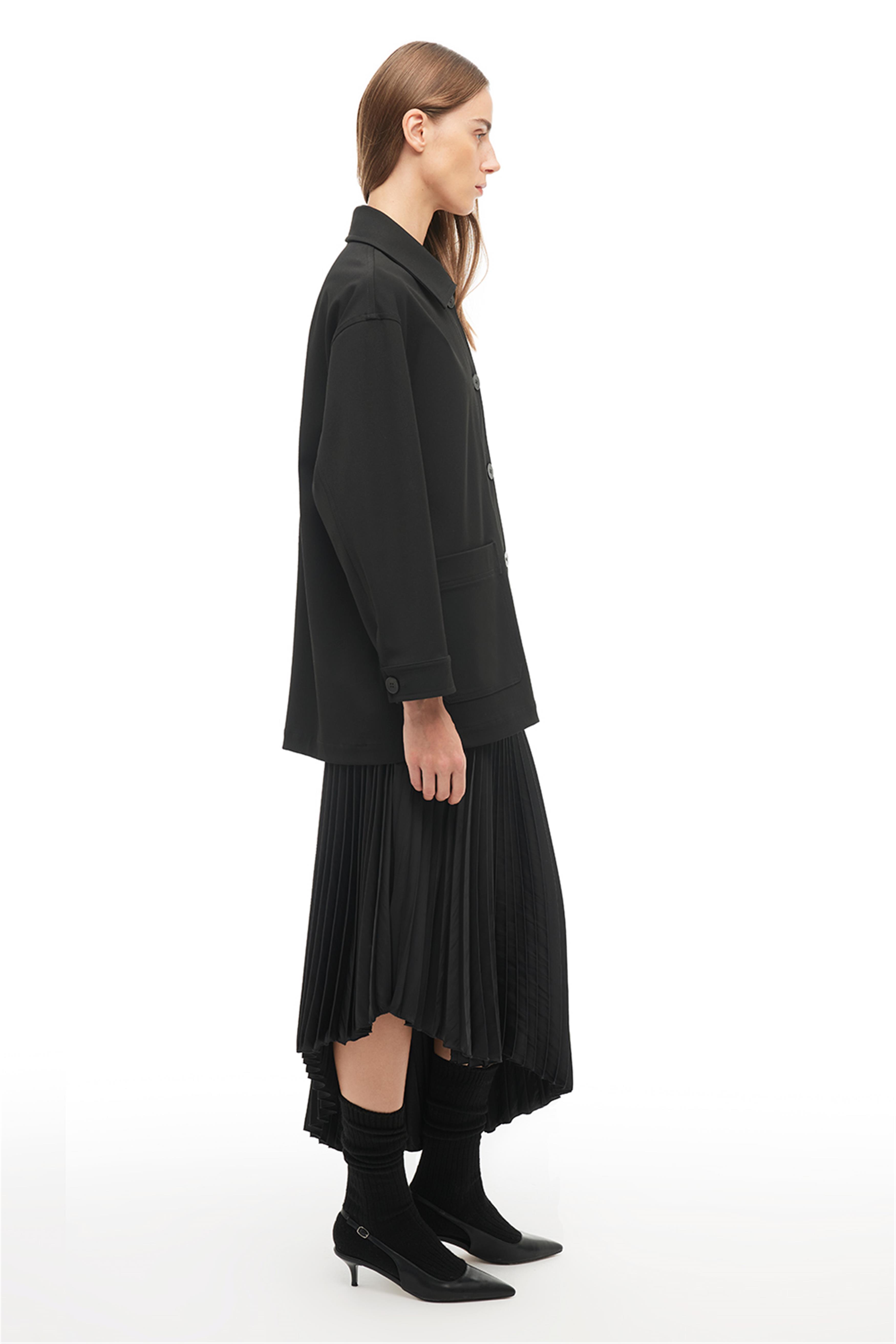 Siyah Klasik Yaka Ceket