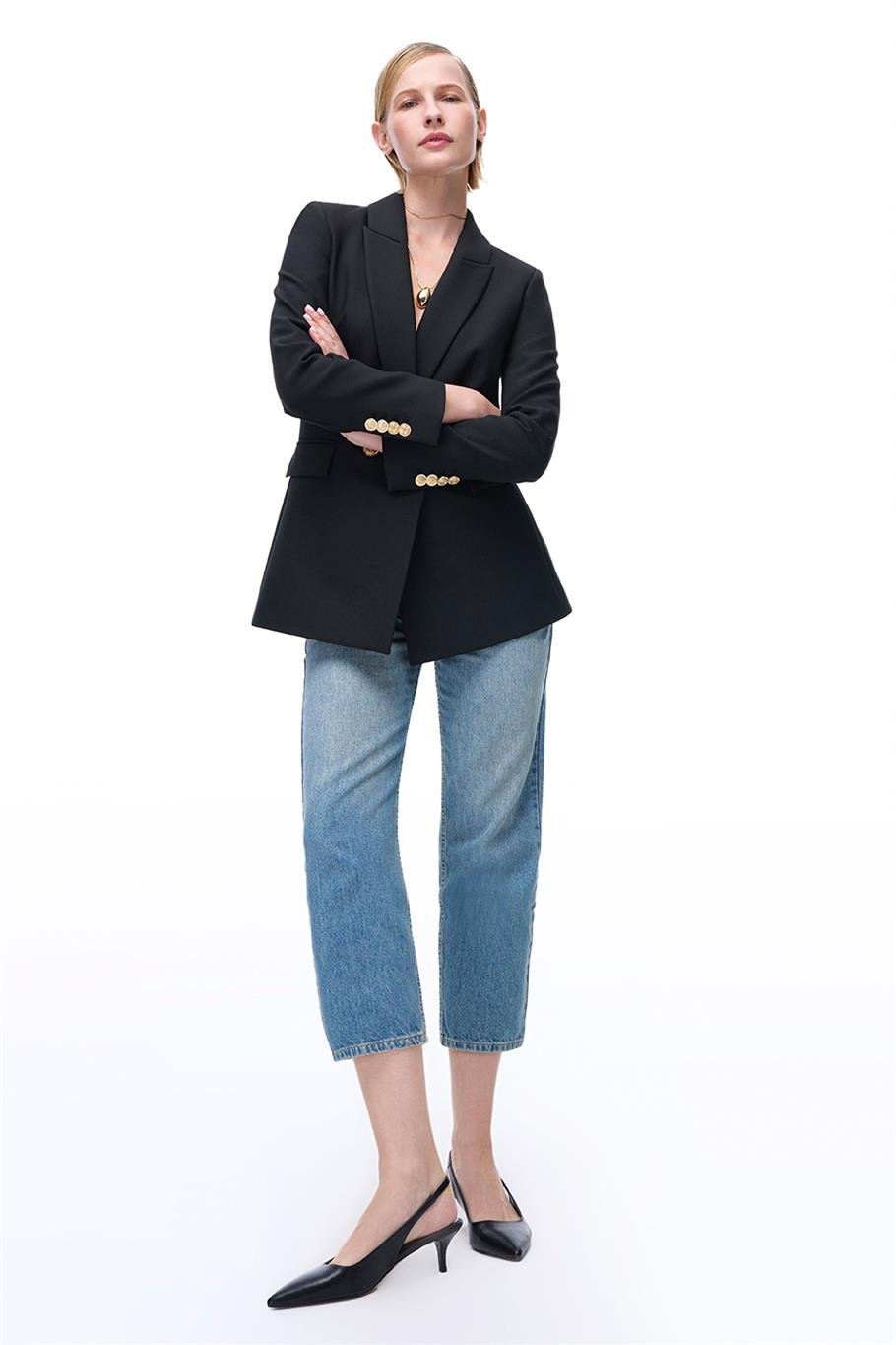 Siyah  Klasik Yaka Ceket