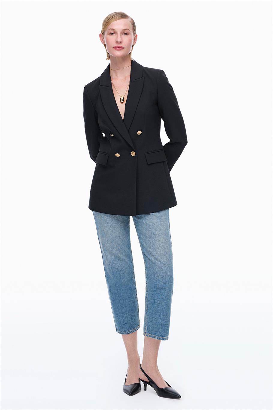 Siyah  Klasik Yaka Ceket