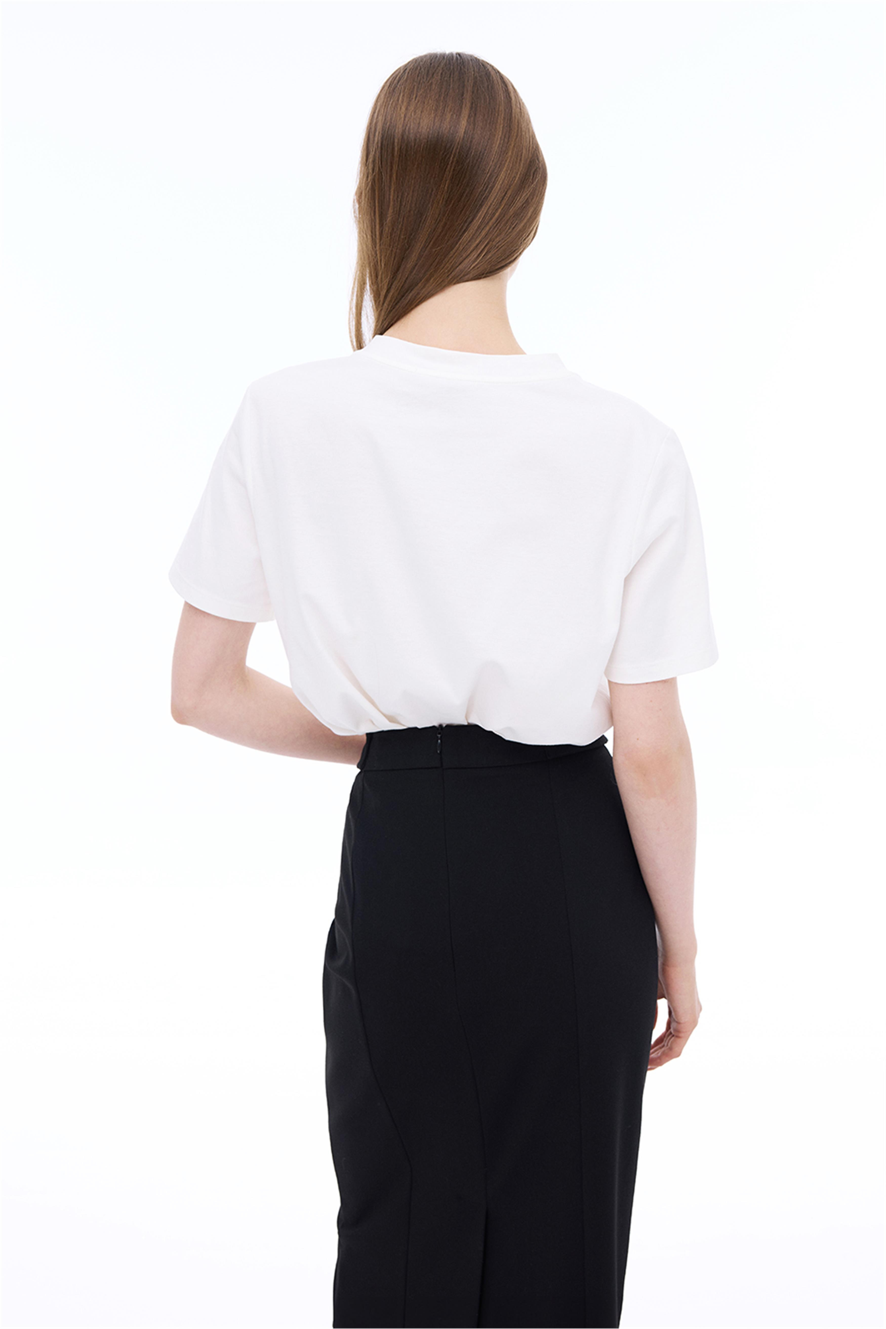 Siyah Orta Bel Slim Fit Diz Altı Etek