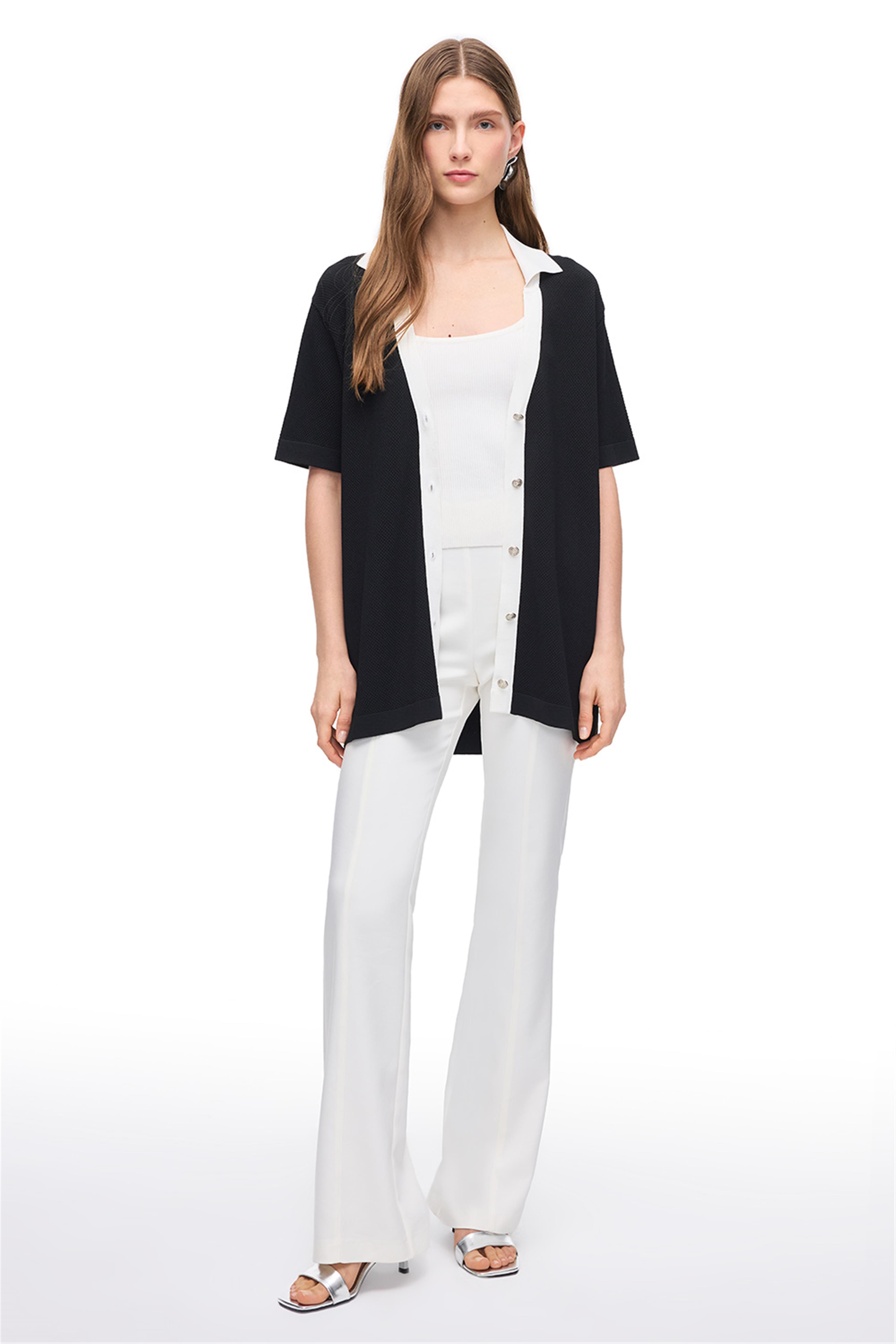 Siyah Triko Triko Hırka