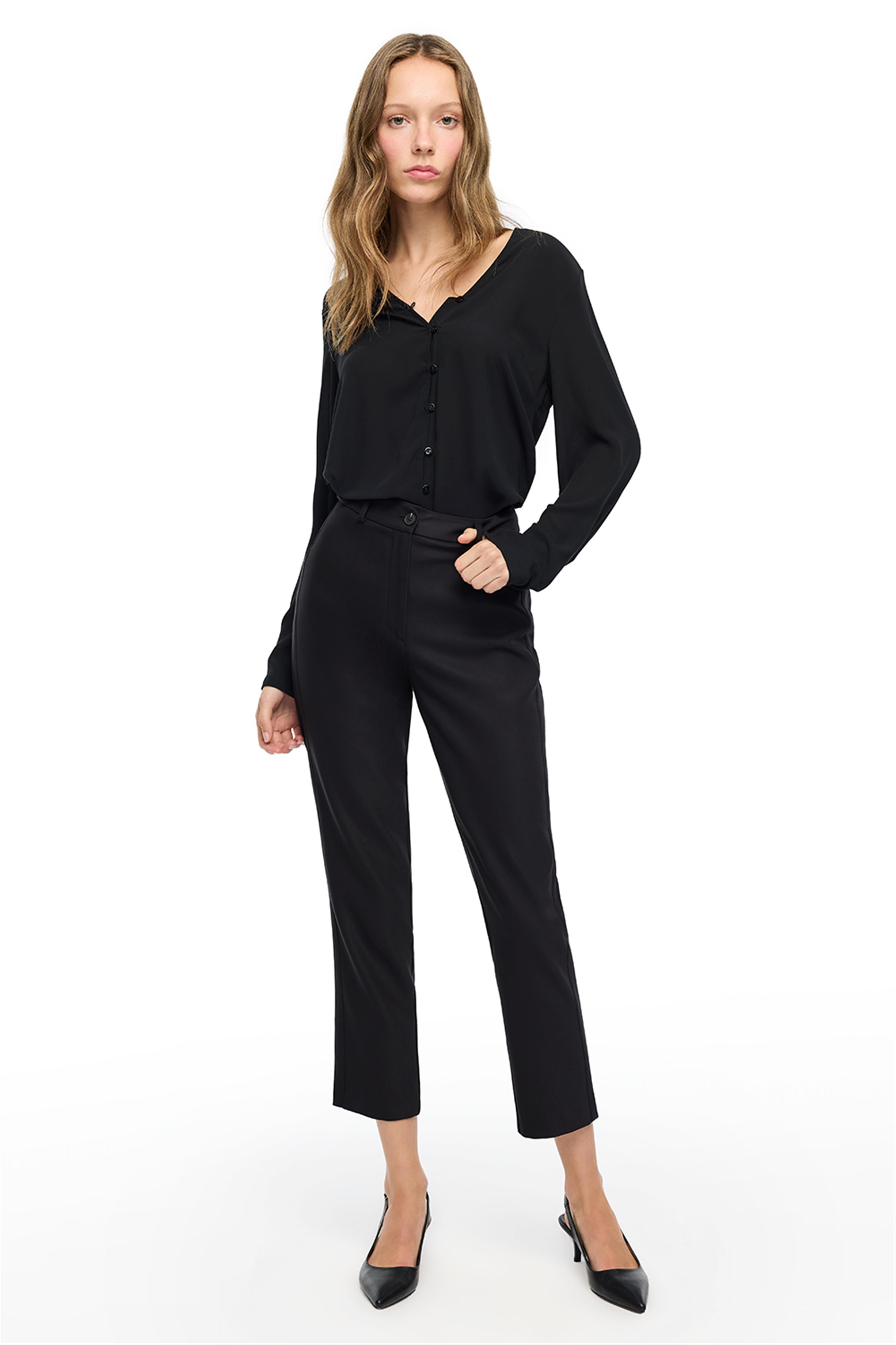 Siyah Yüksek Bel Pantolon