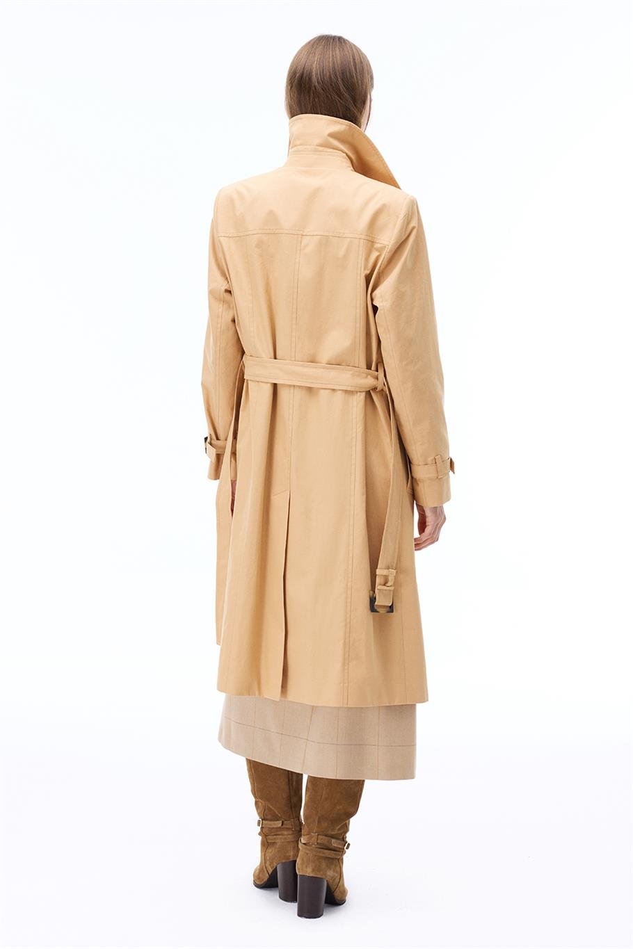 Talisman Regular Fit Diz Altı Takma Kol Devetüyü Renk Trenckot