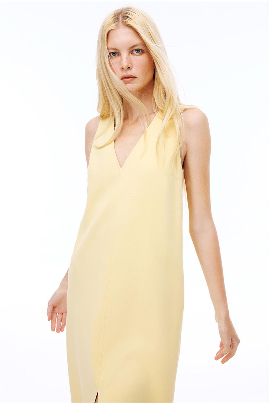 Vanilya V-Yaka Midi Elbise