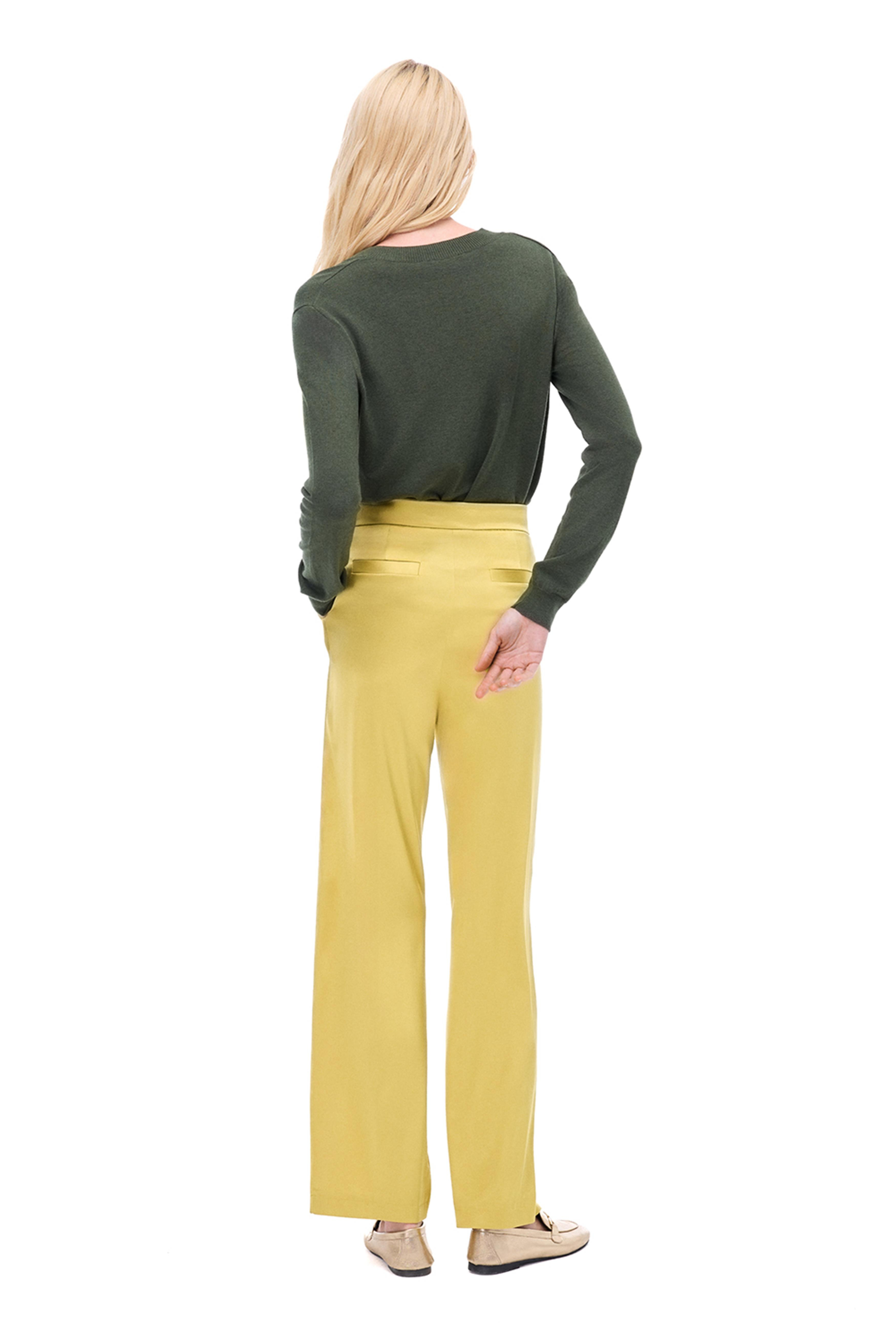 Wonder Regular Fit Yağ Yeşili Renk Kadın Pantolon