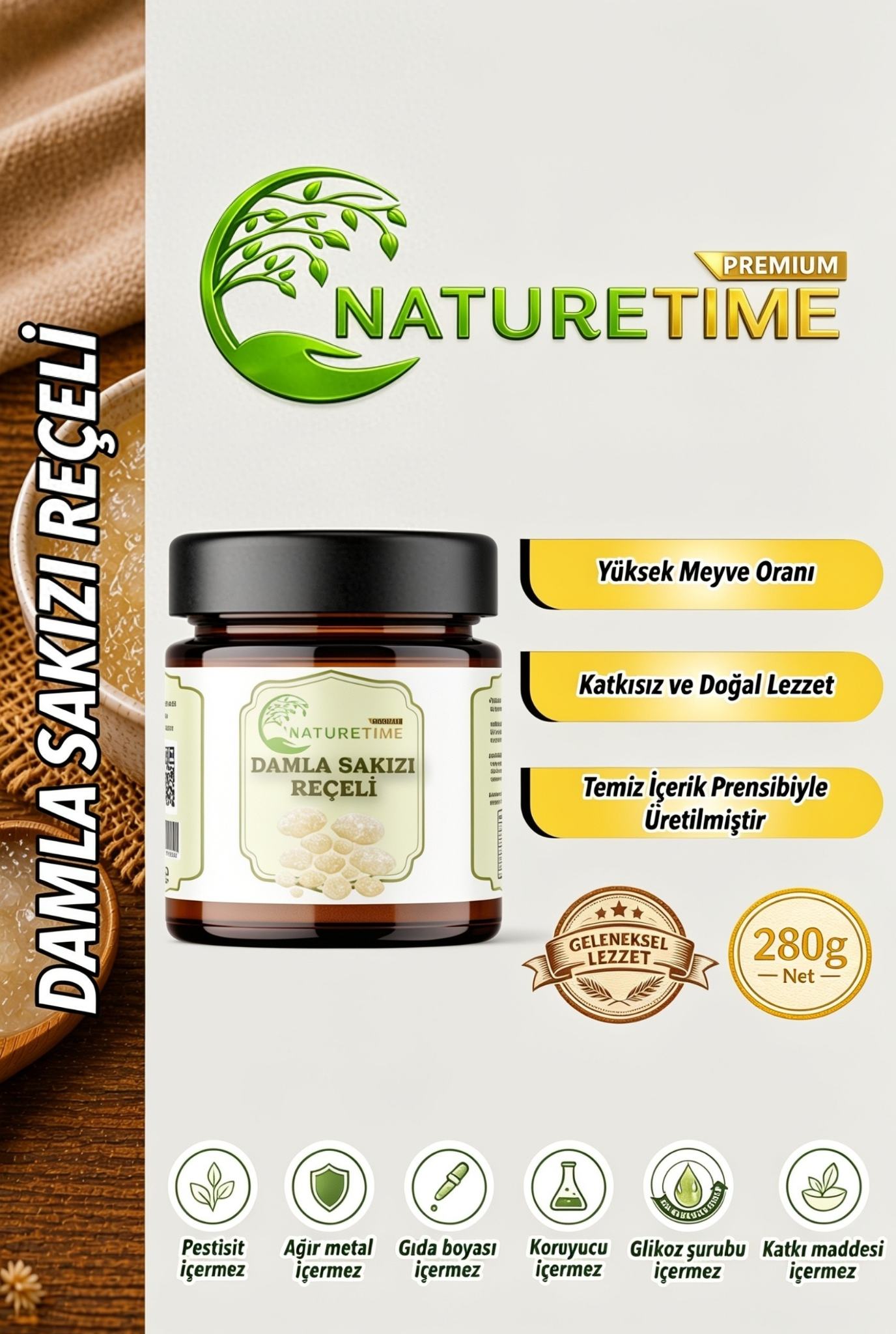Damla Sakızı Reçeli 280 Gr