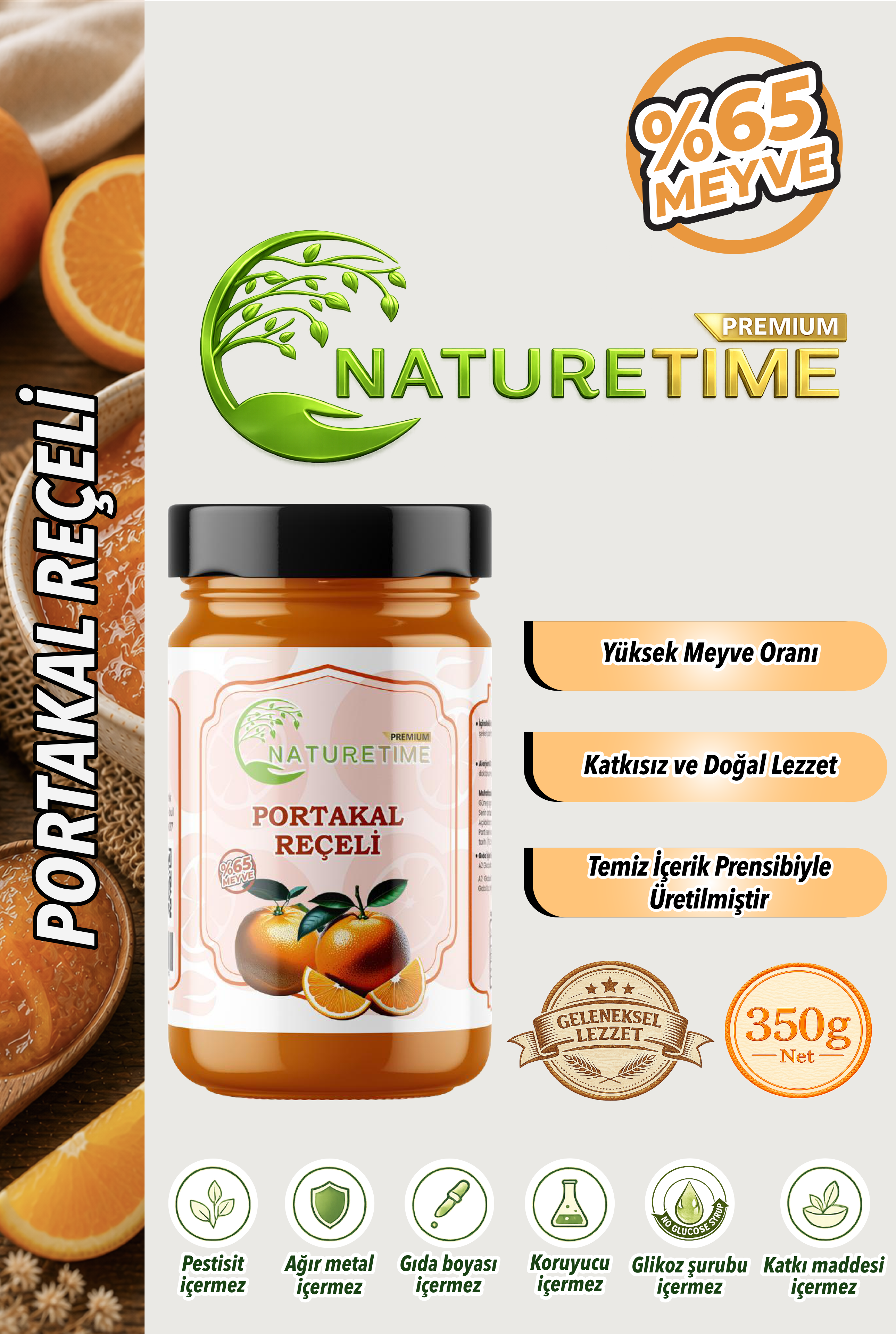 Portakal Reçeli 350 Gr