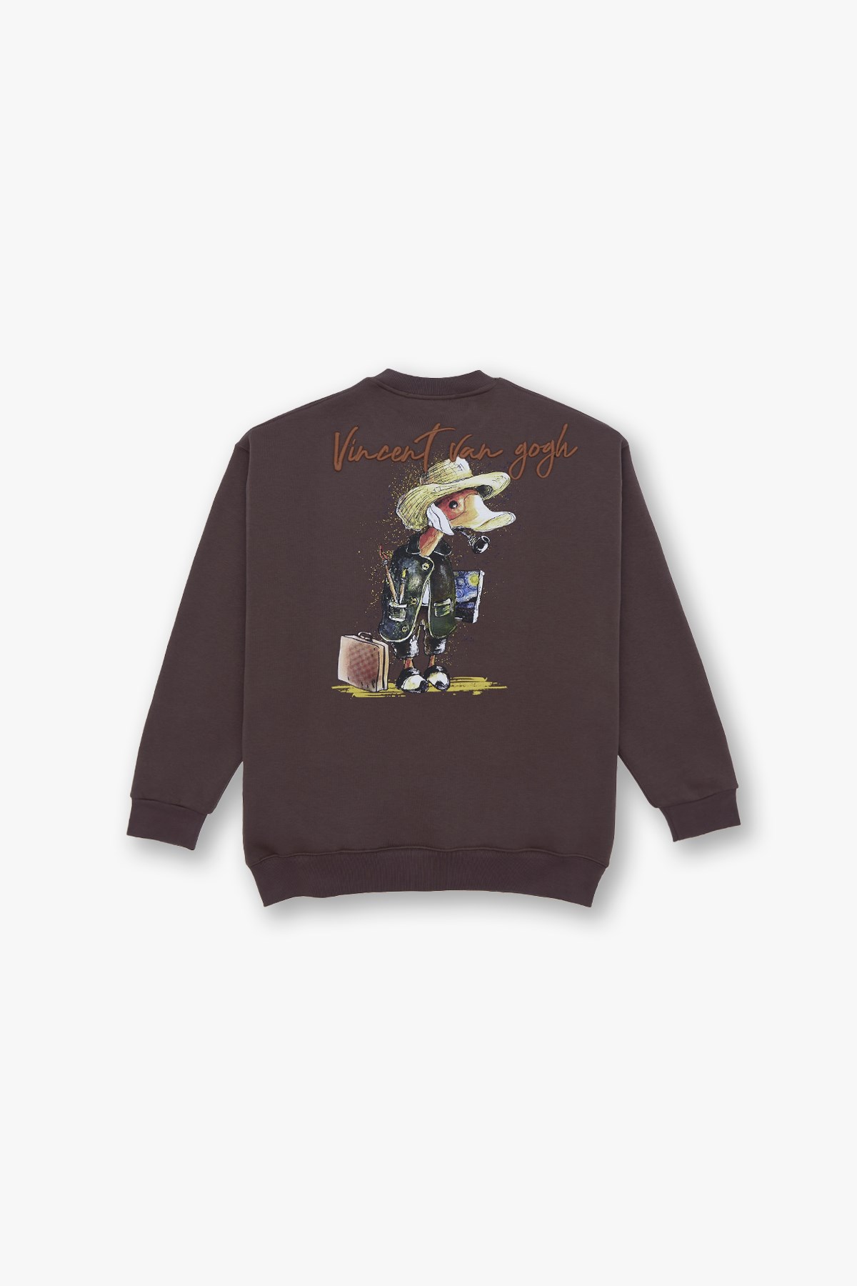 Art Nomad Oversize Sweatshirt Erkek Kahverengi