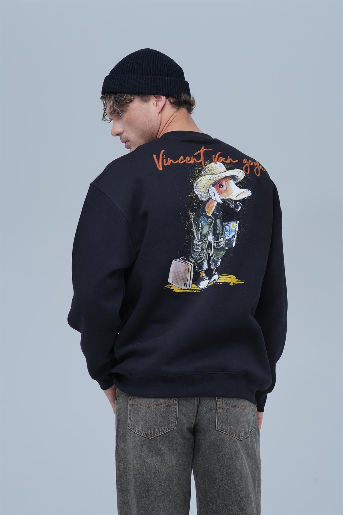 Art Nomad Oversize Sweatshirt Erkek Siyah