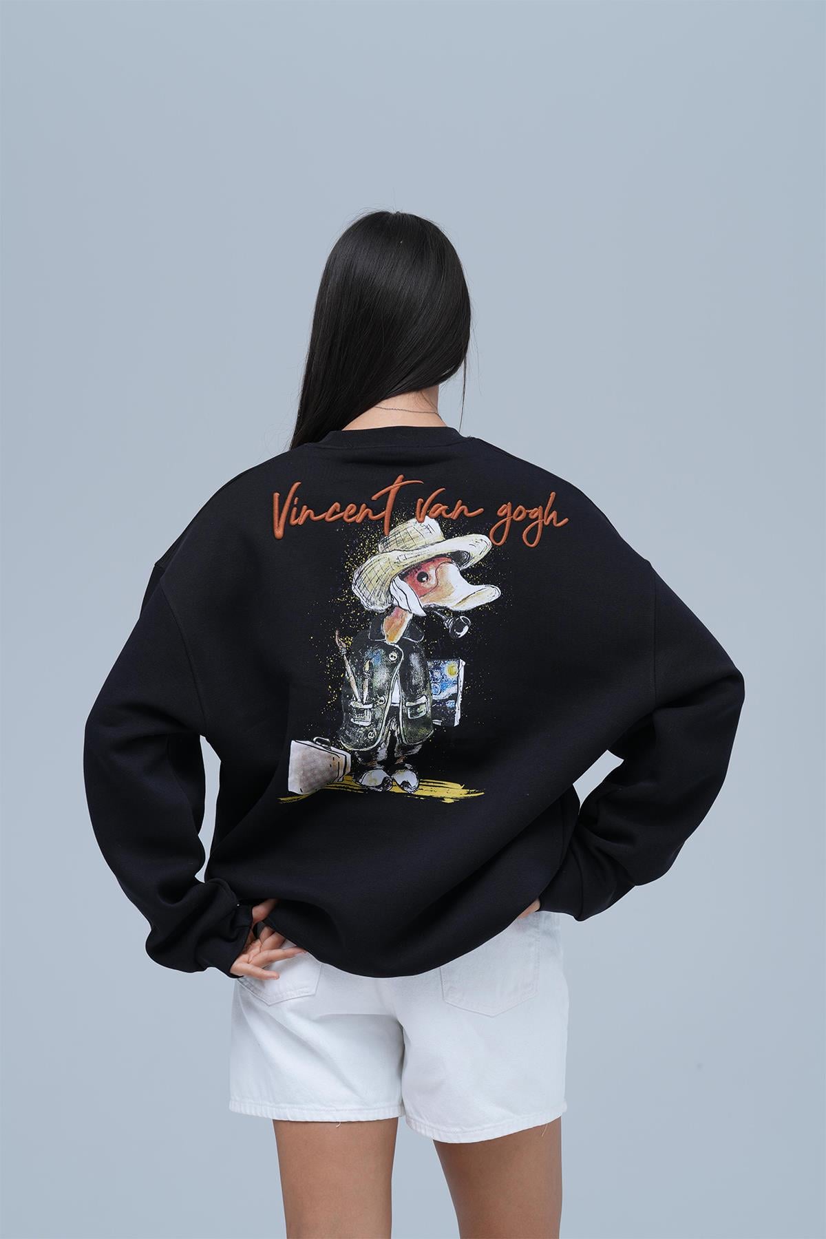 Art Nomad Oversize Sweatshirt Kadın Siyah