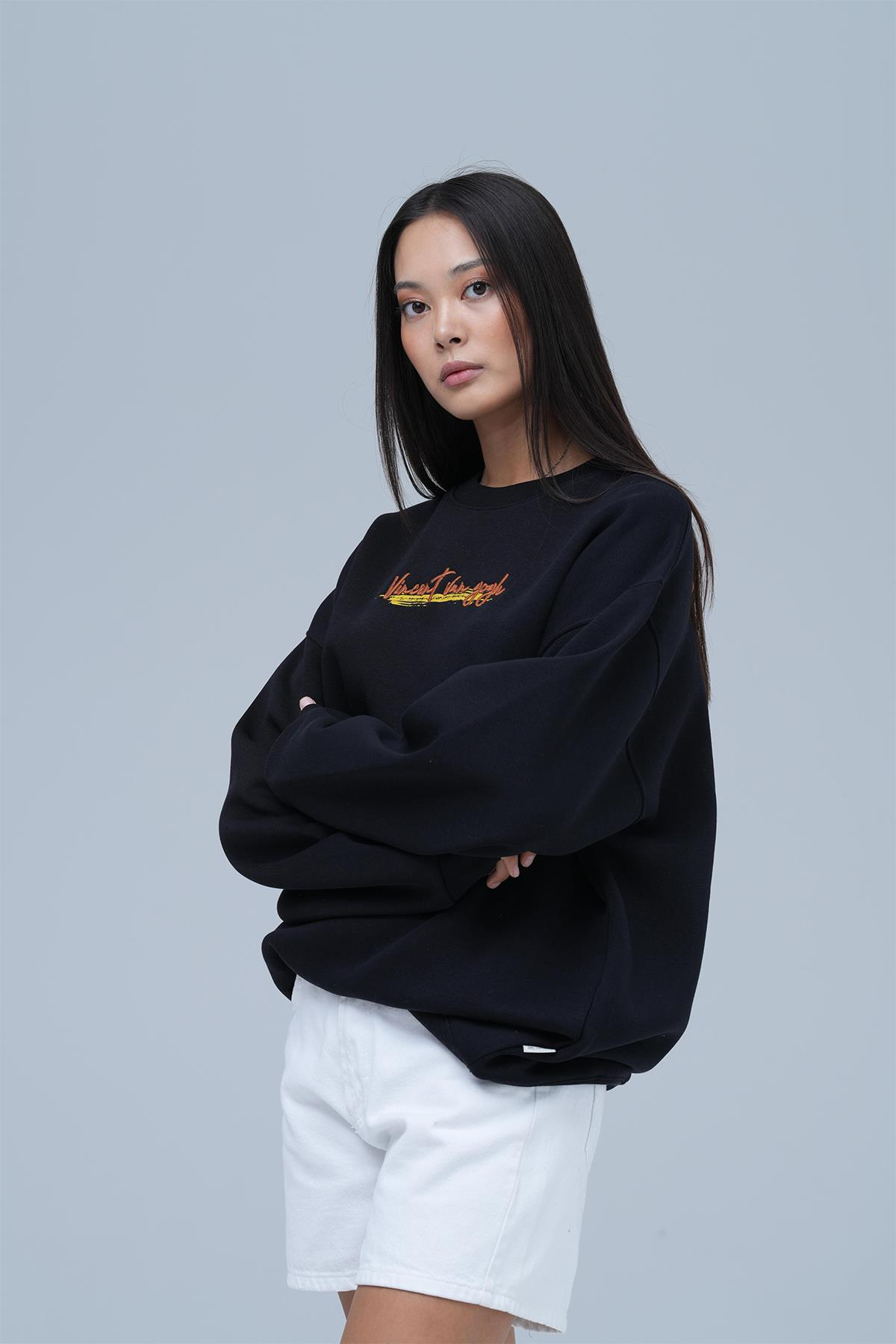Art Nomad Oversize Sweatshirt Kadın Siyah
