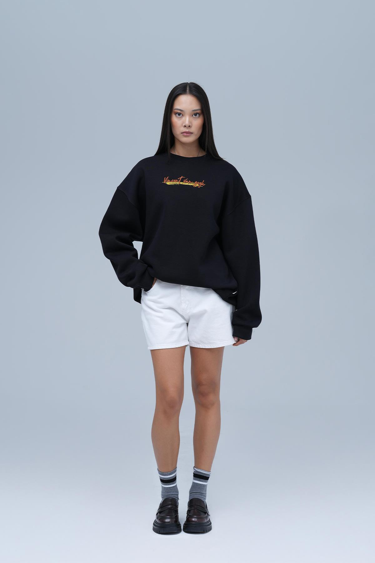 Art Nomad Oversize Sweatshirt Kadın Siyah