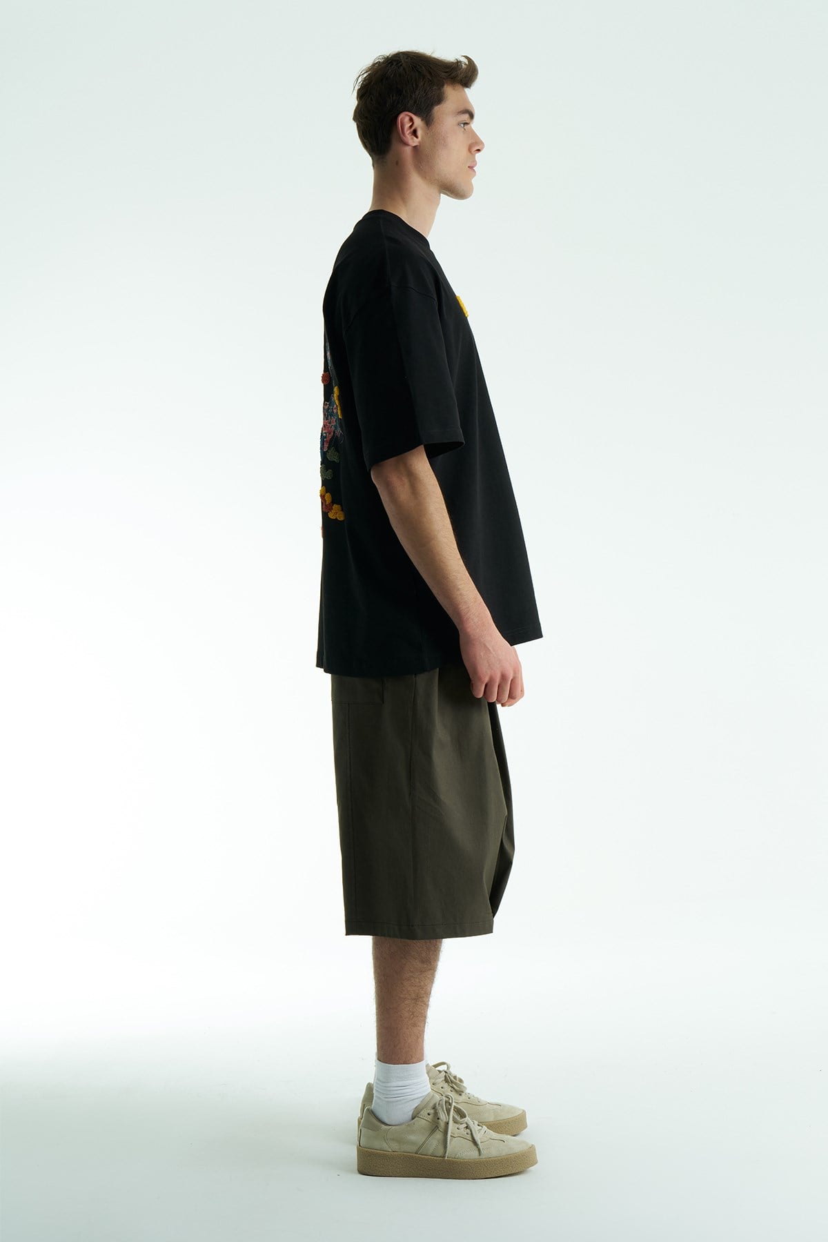 Authentic Oversize Erkek Tişört Siyah