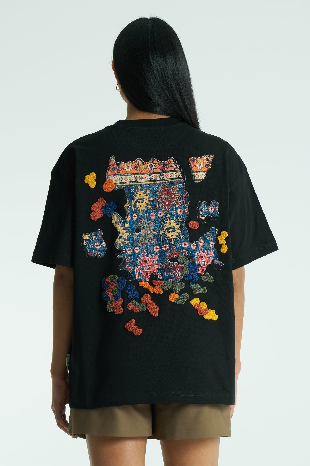 Authentic Oversize Kadın Tişört Siyah