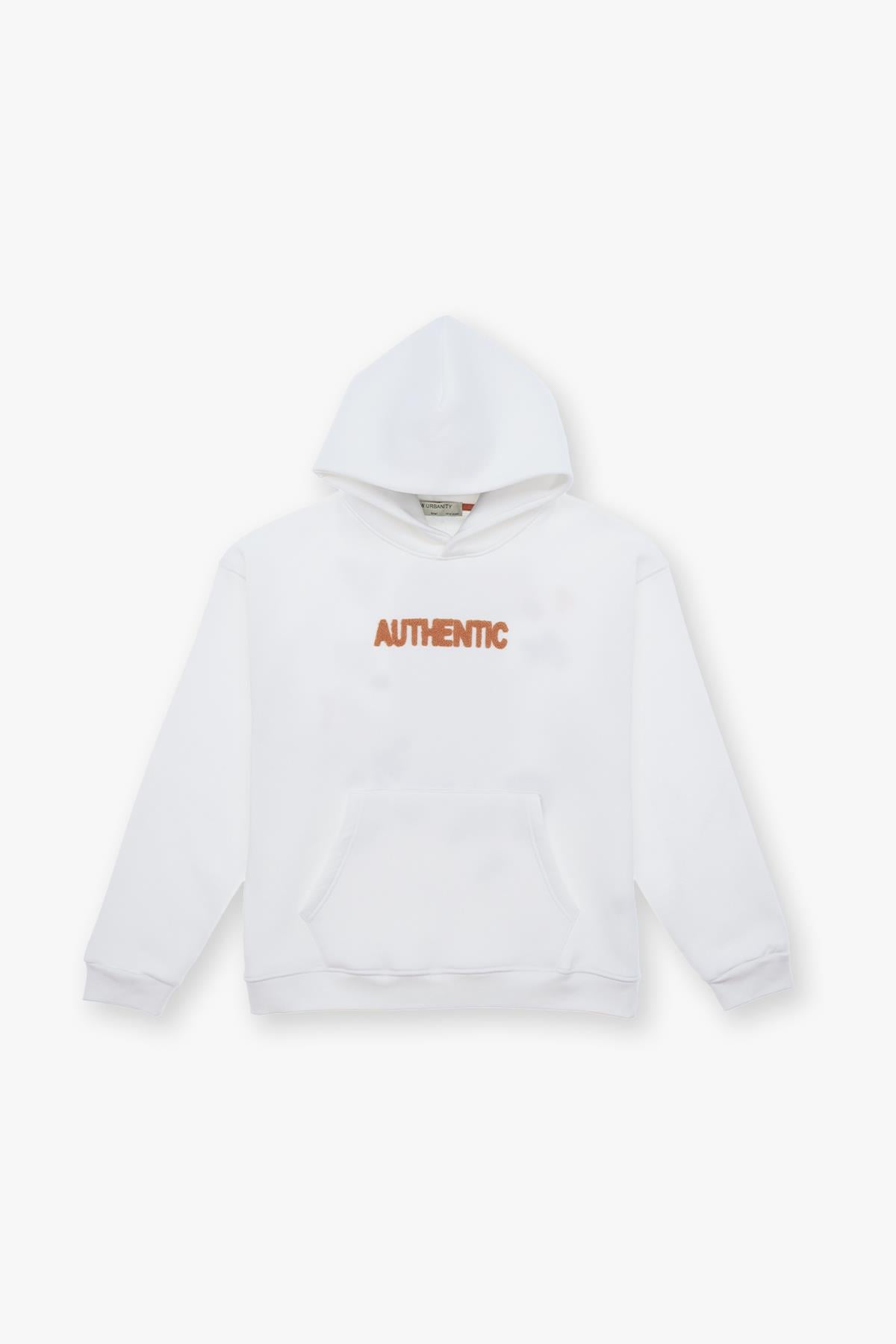 Authentic Oversize Sweatshirt Erkek Ekru