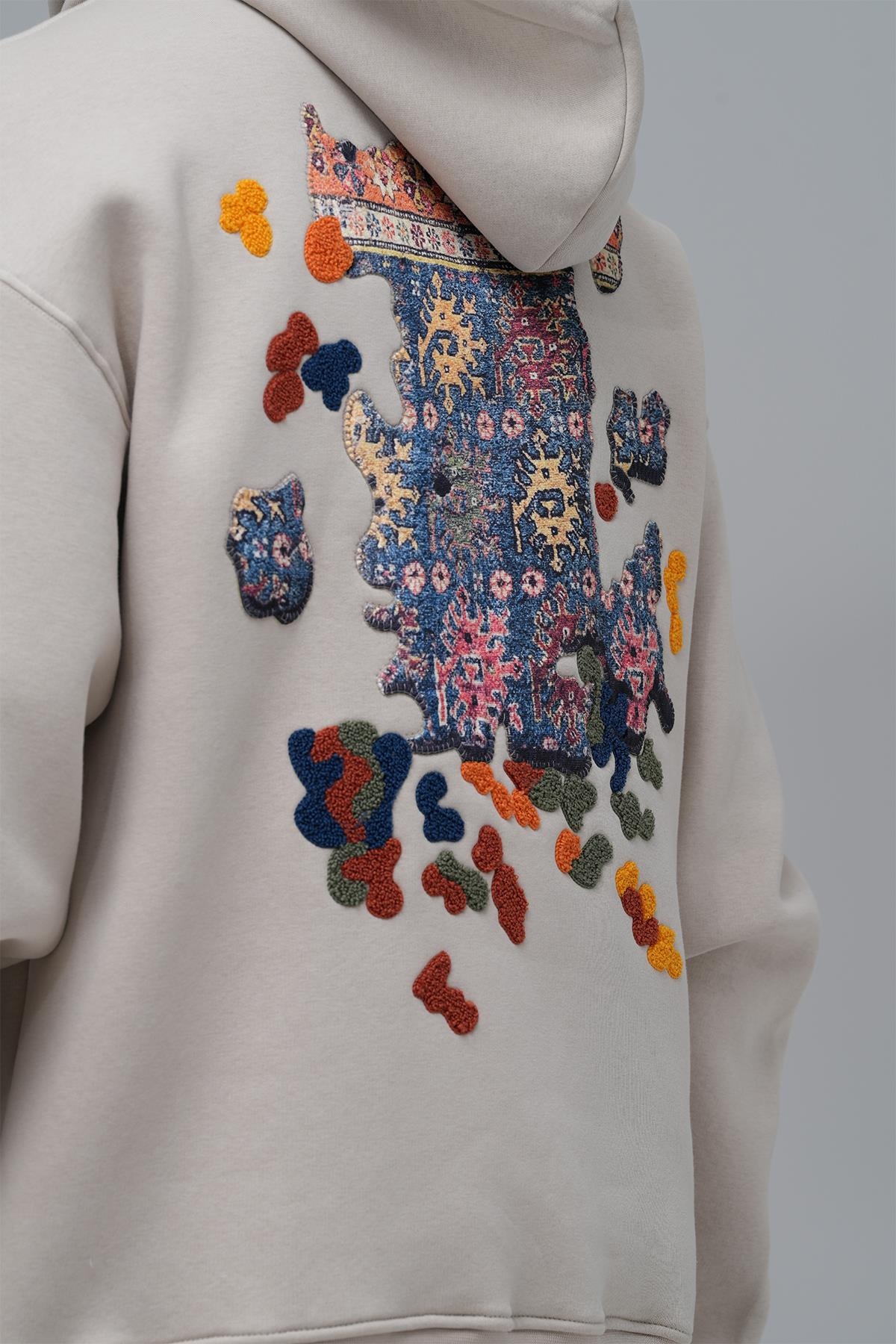 Authentic Oversize Sweatshirt Erkek Ekru