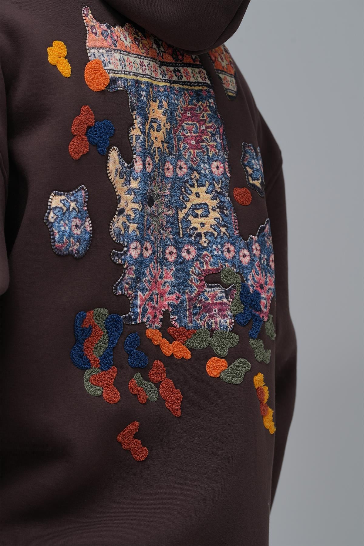 Authentic Oversize Sweatshirt Erkek Kahverengi