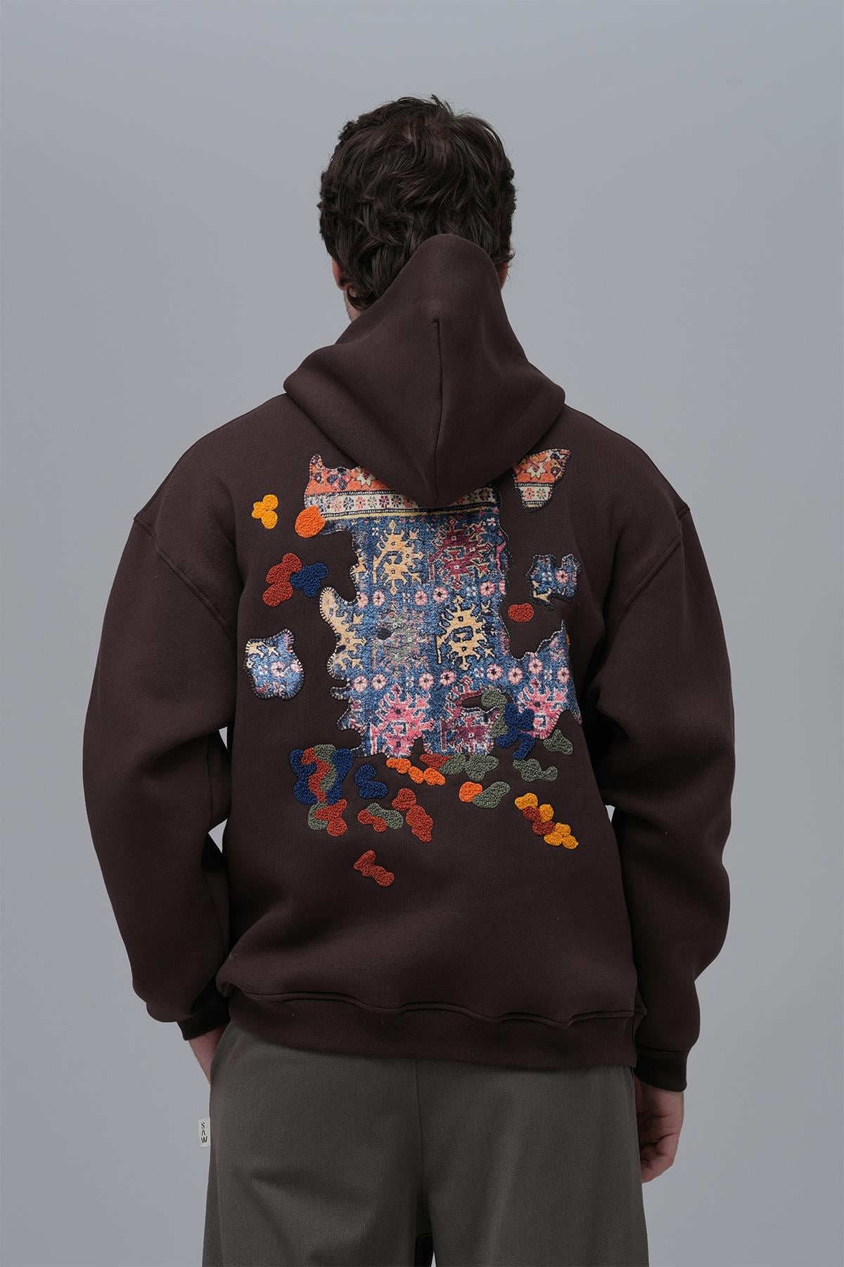 Authentic Oversize Sweatshirt Erkek Kahverengi