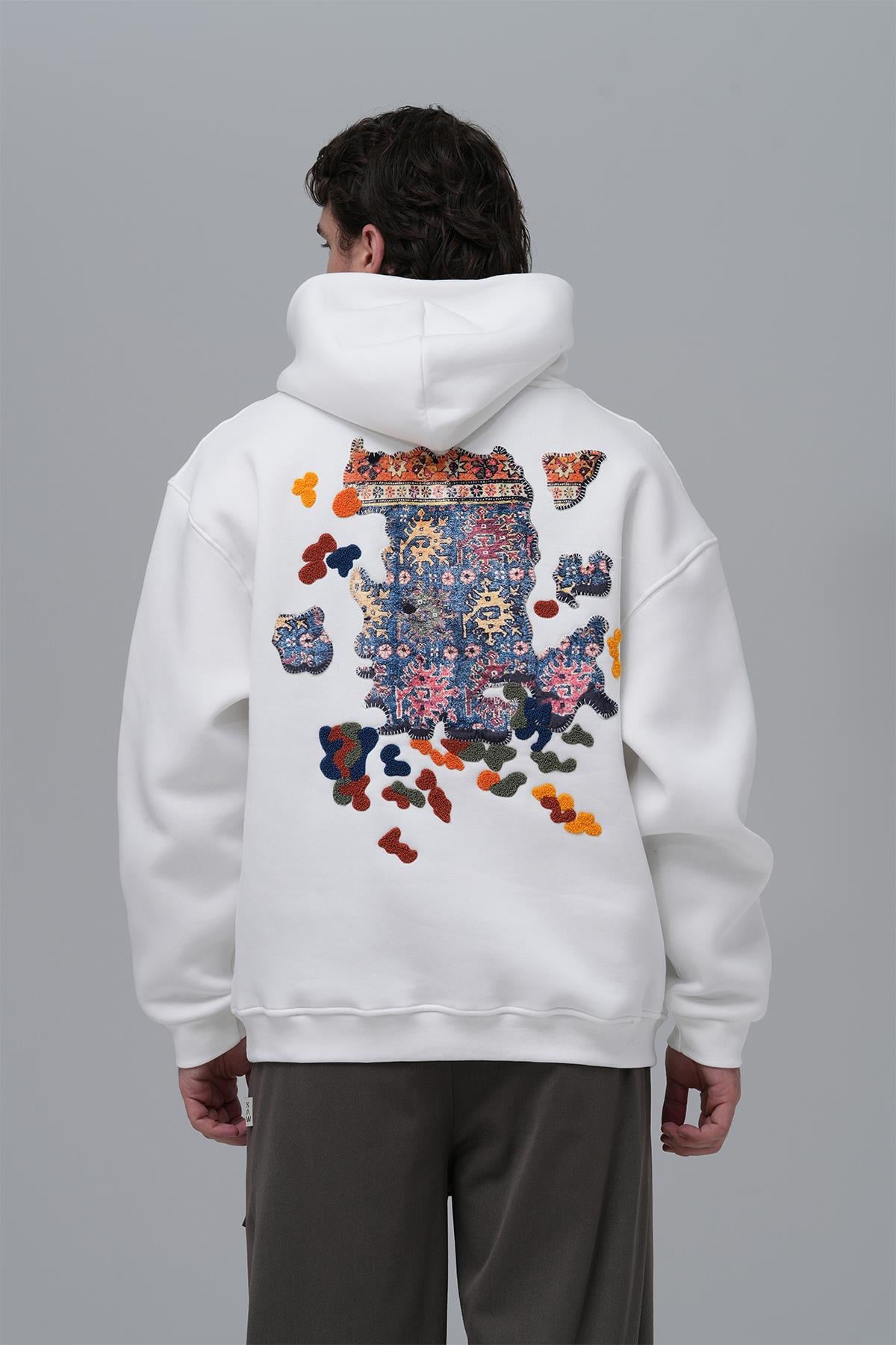 Authentic Oversize Sweatshirt Erkek Taş