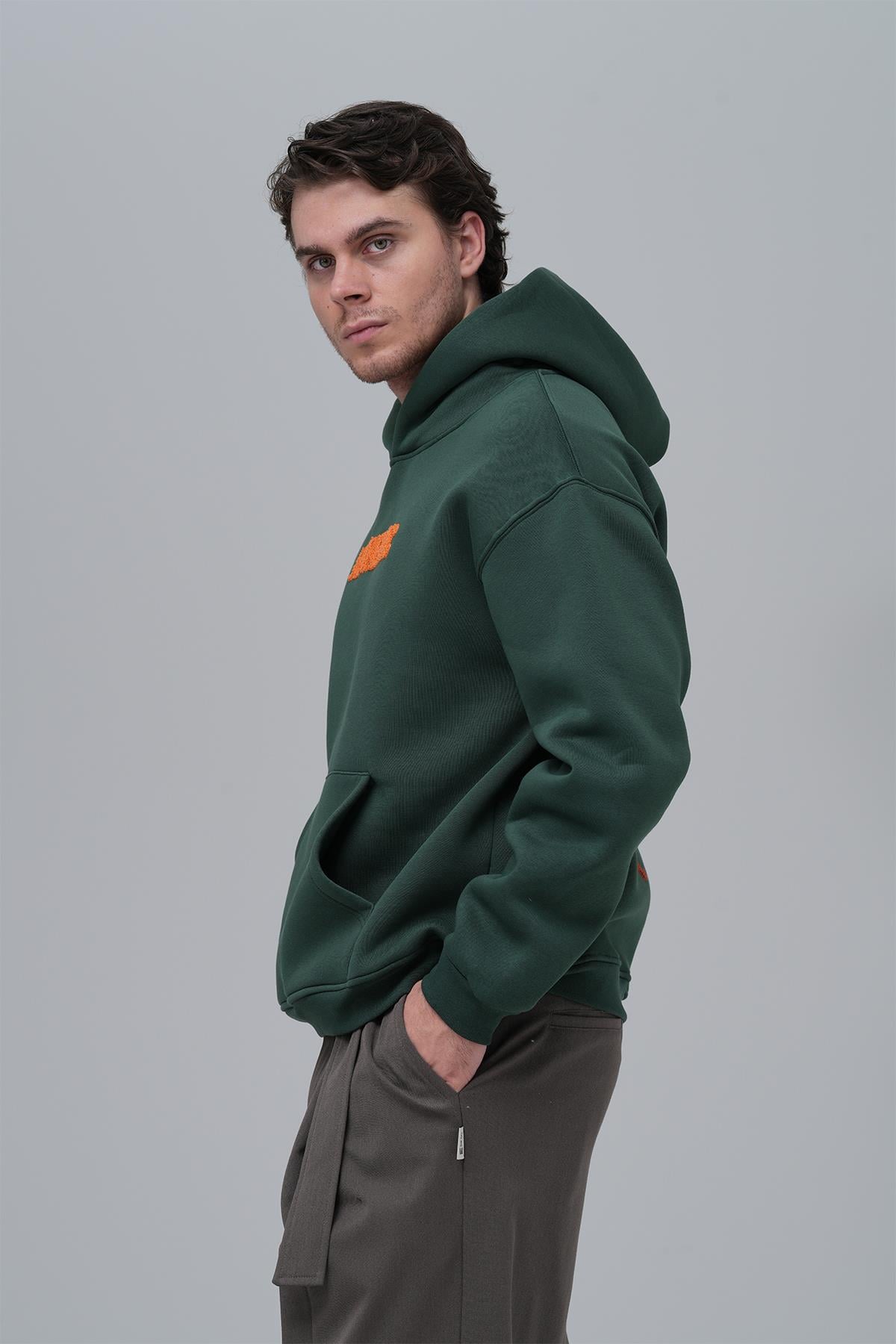 Authentic Oversize Sweatshirt Erkek Yeşil