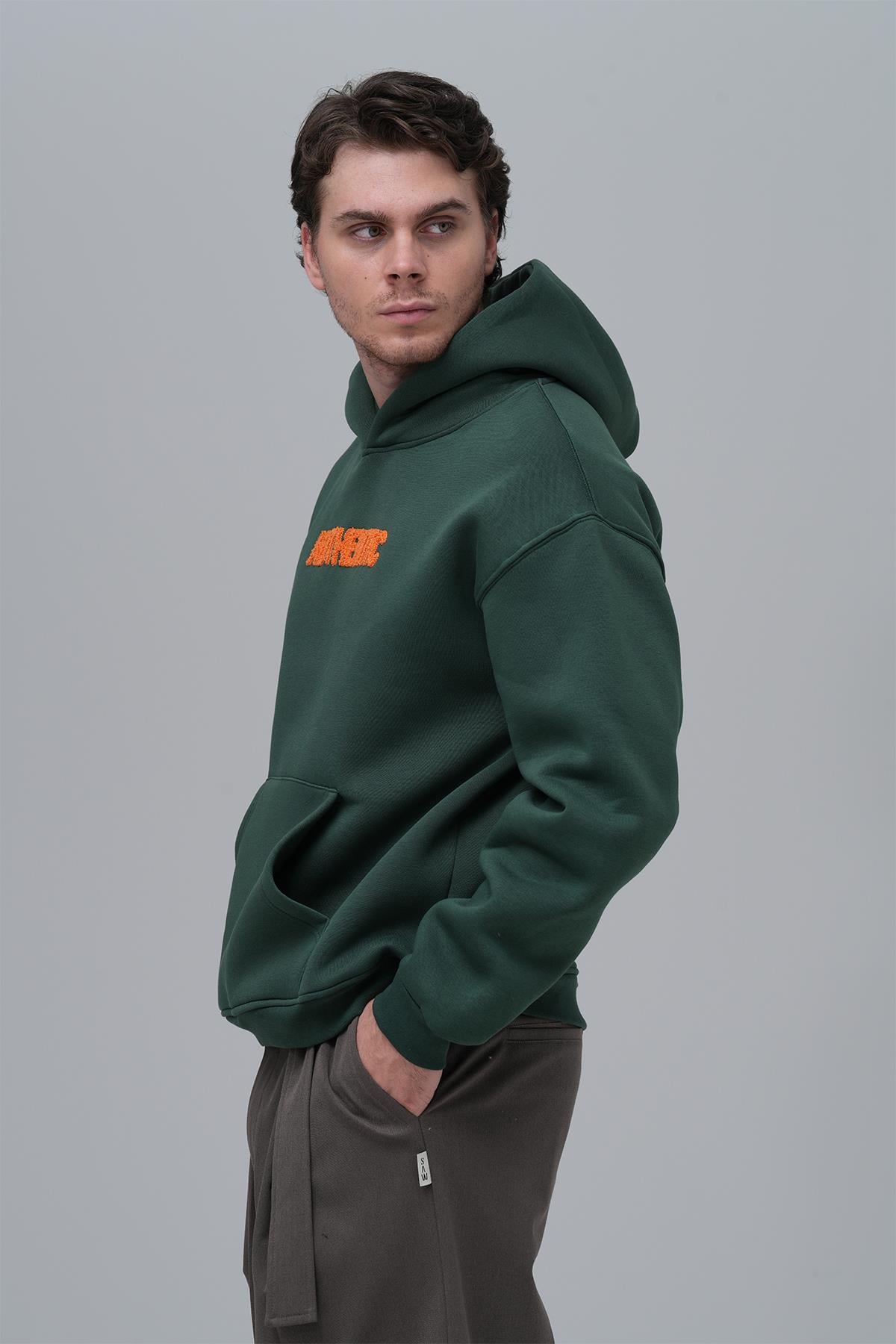 Authentic Oversize Sweatshirt Erkek Yeşil