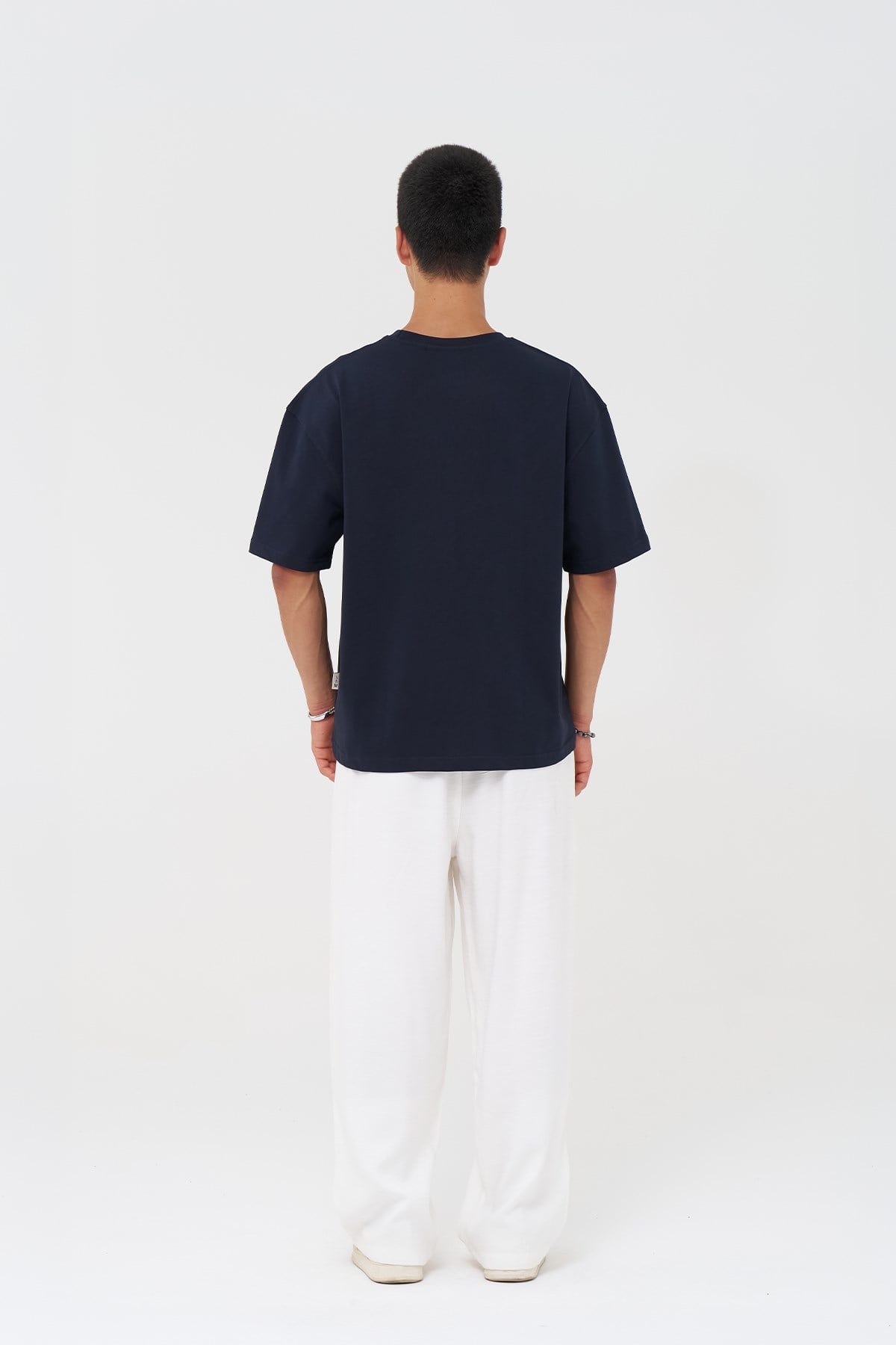 Basic Oversize Tişört Erkek /04 Lacivert