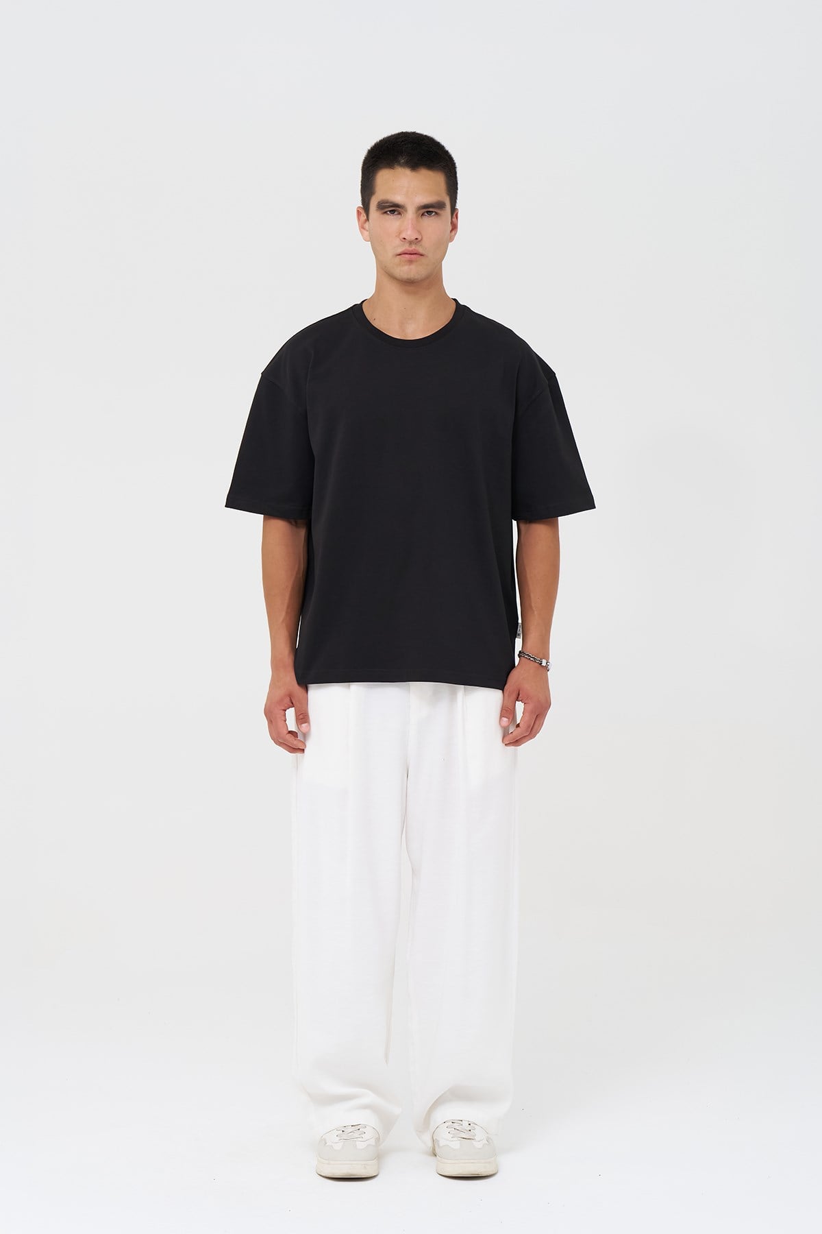 Basic Oversize Tişört Erkek /04 Siyah