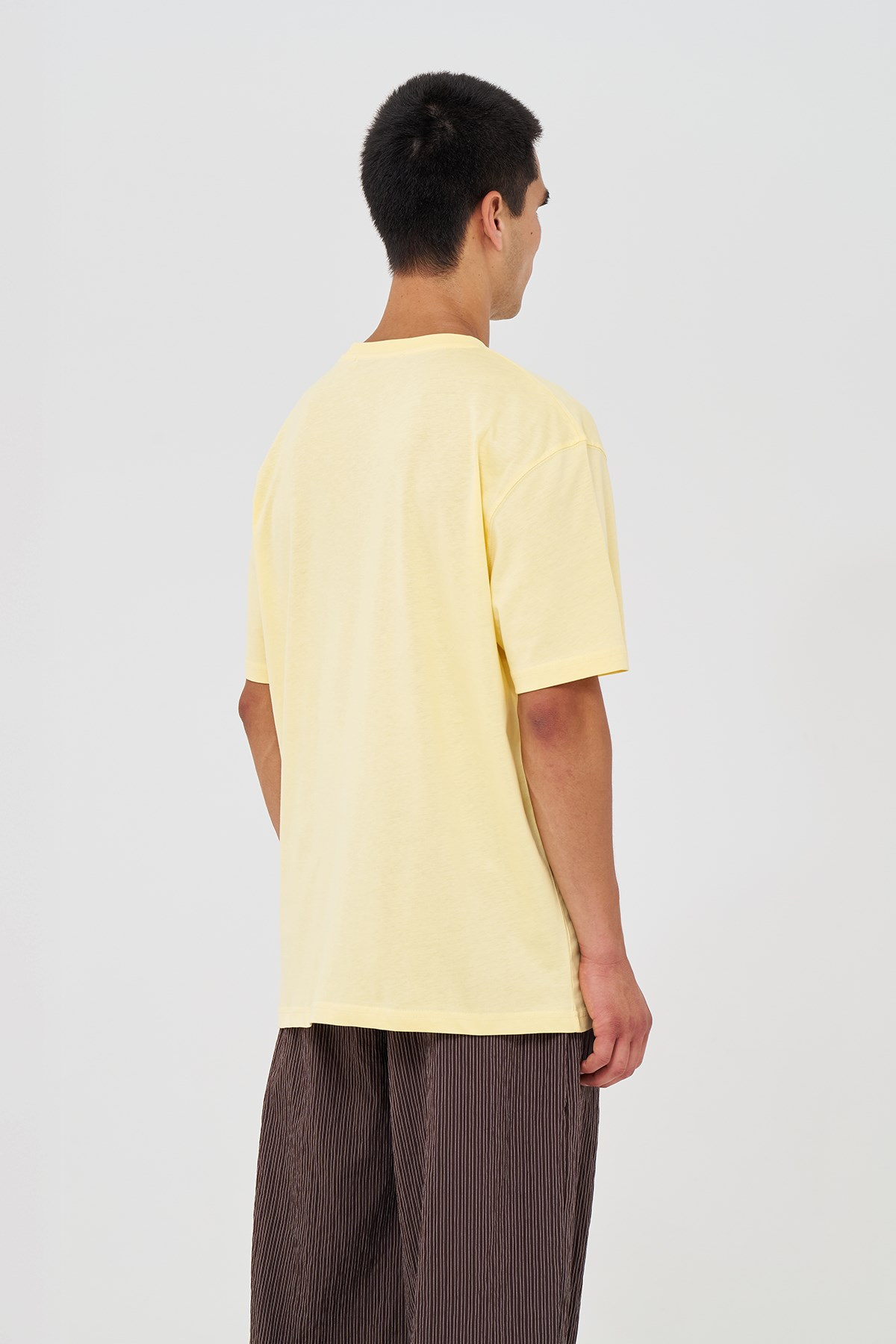Basic Regular Fit Tişört Erkek /02 Sarı