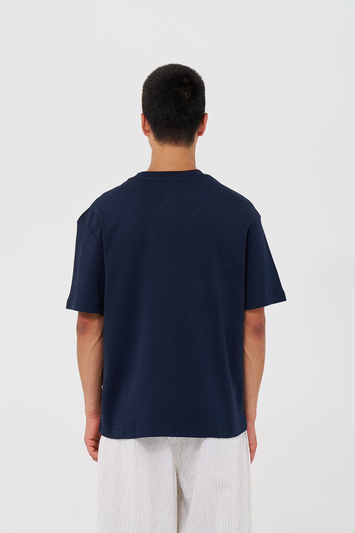 Basic Relaxed Fit Tişört Erkek /03 Lacivert