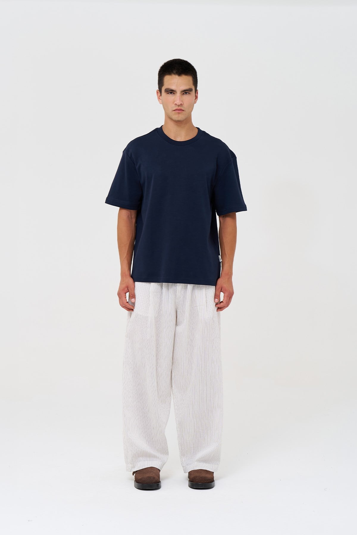 Basic Relaxed Fit Tişört Erkek /03 Lacivert