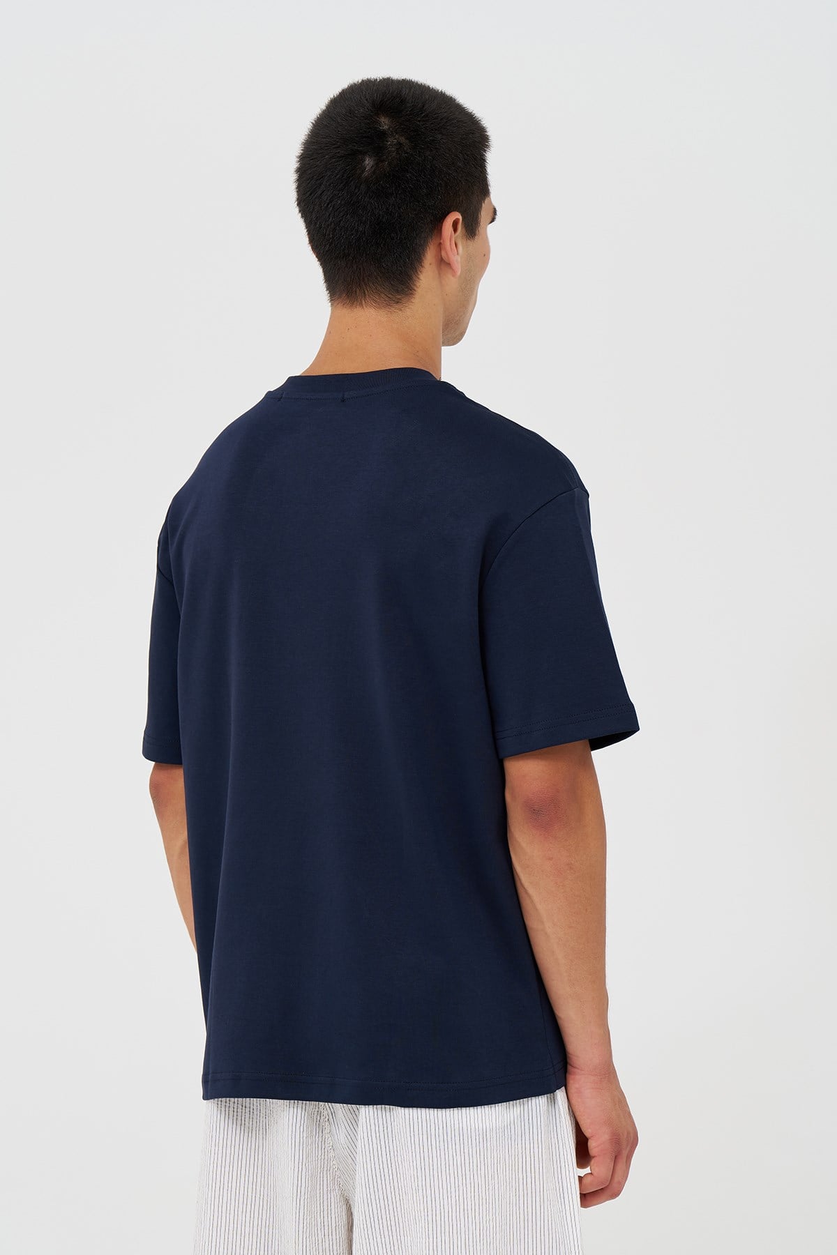 Basic Relaxed Fit Tişört Erkek /03 Lacivert