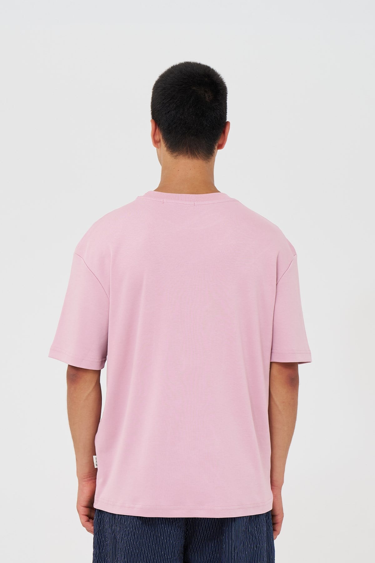 Basic Relaxed Fit Tişört Erkek /03 Pembe
