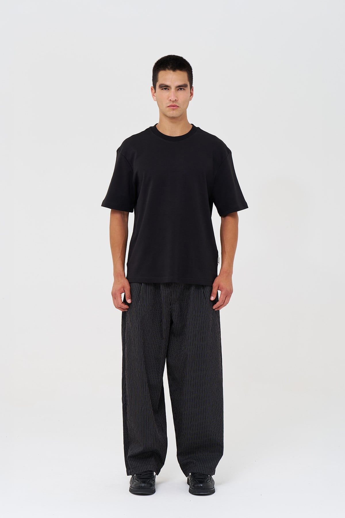 Basic Relaxed Fit Tişört Erkek /03 Siyah