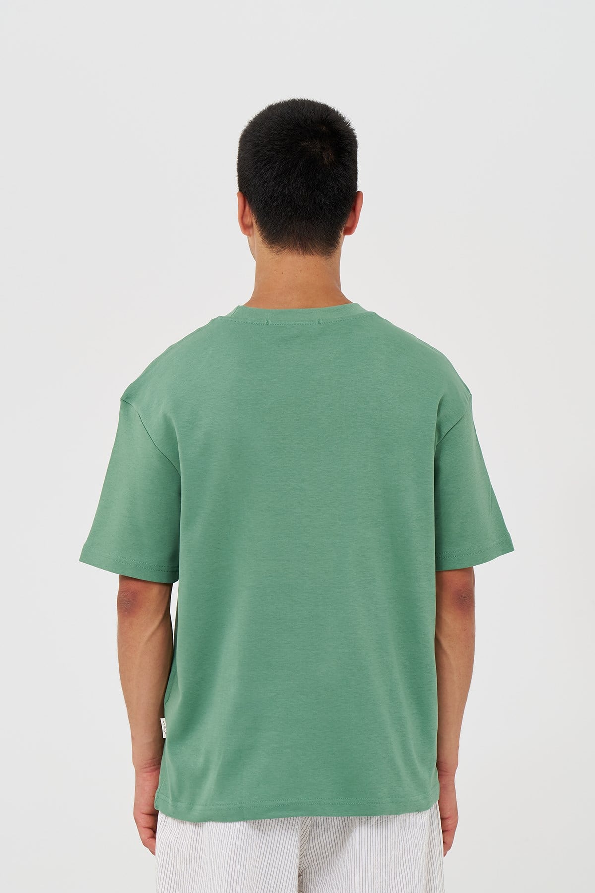 Basic Relaxed Fit Tişört Erkek /03 Yeşil