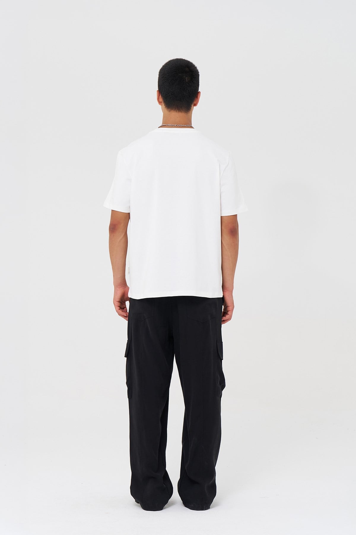 Basic Slim Fit Tişört Erkek /01 Ekru