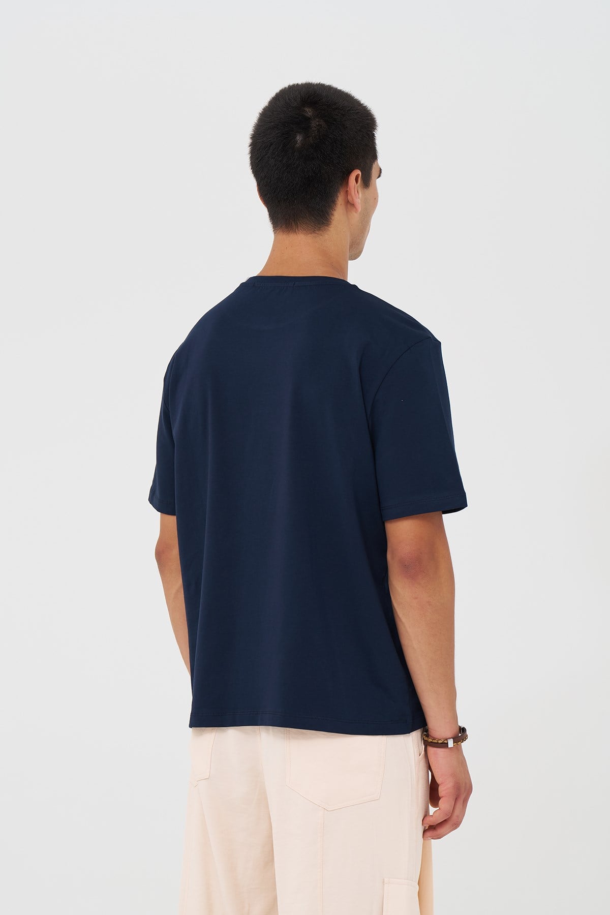 Basic Slim Fit Tişört Erkek /01 Lacivert