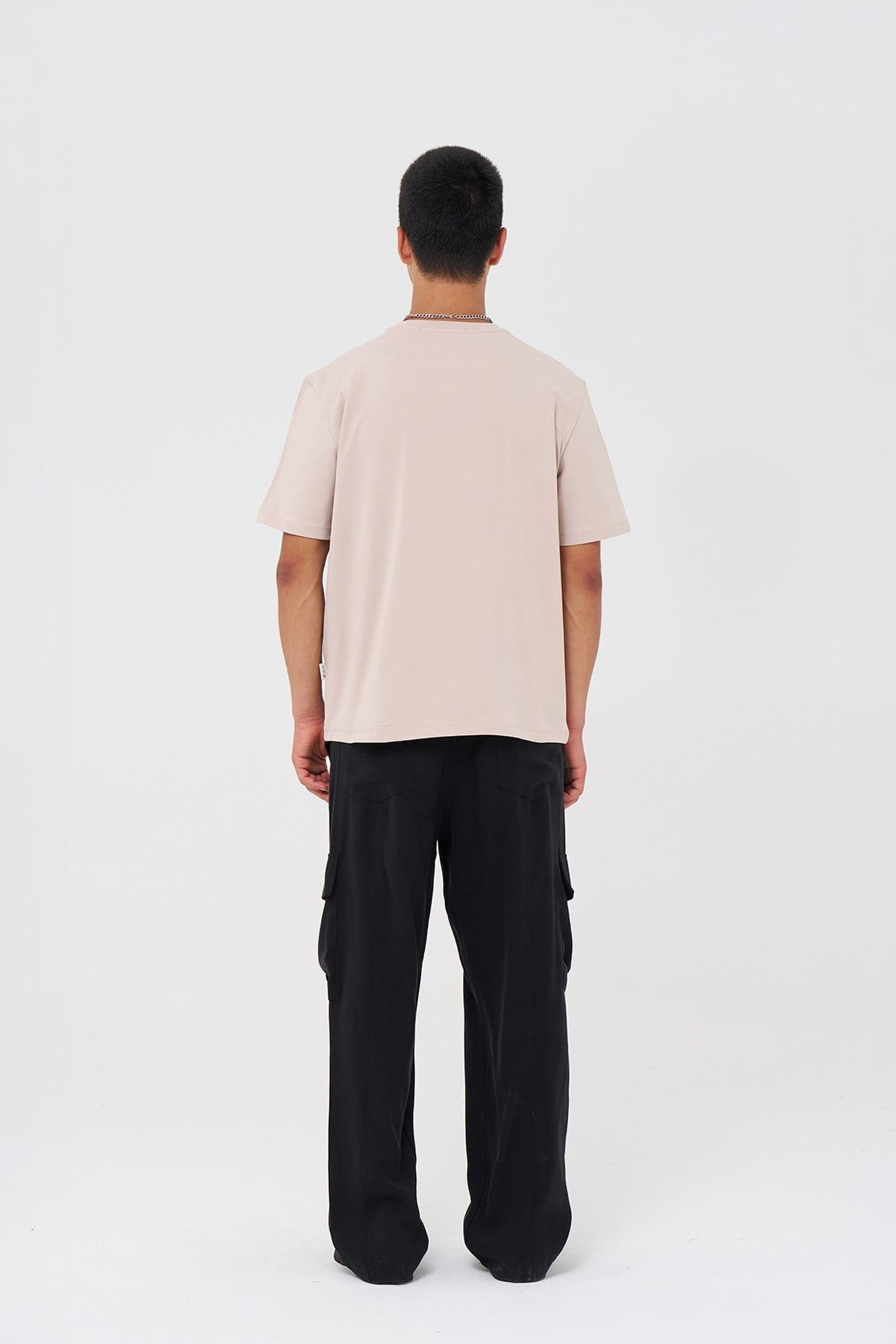 Basic Slim Fit Tişört Erkek /01 Stone