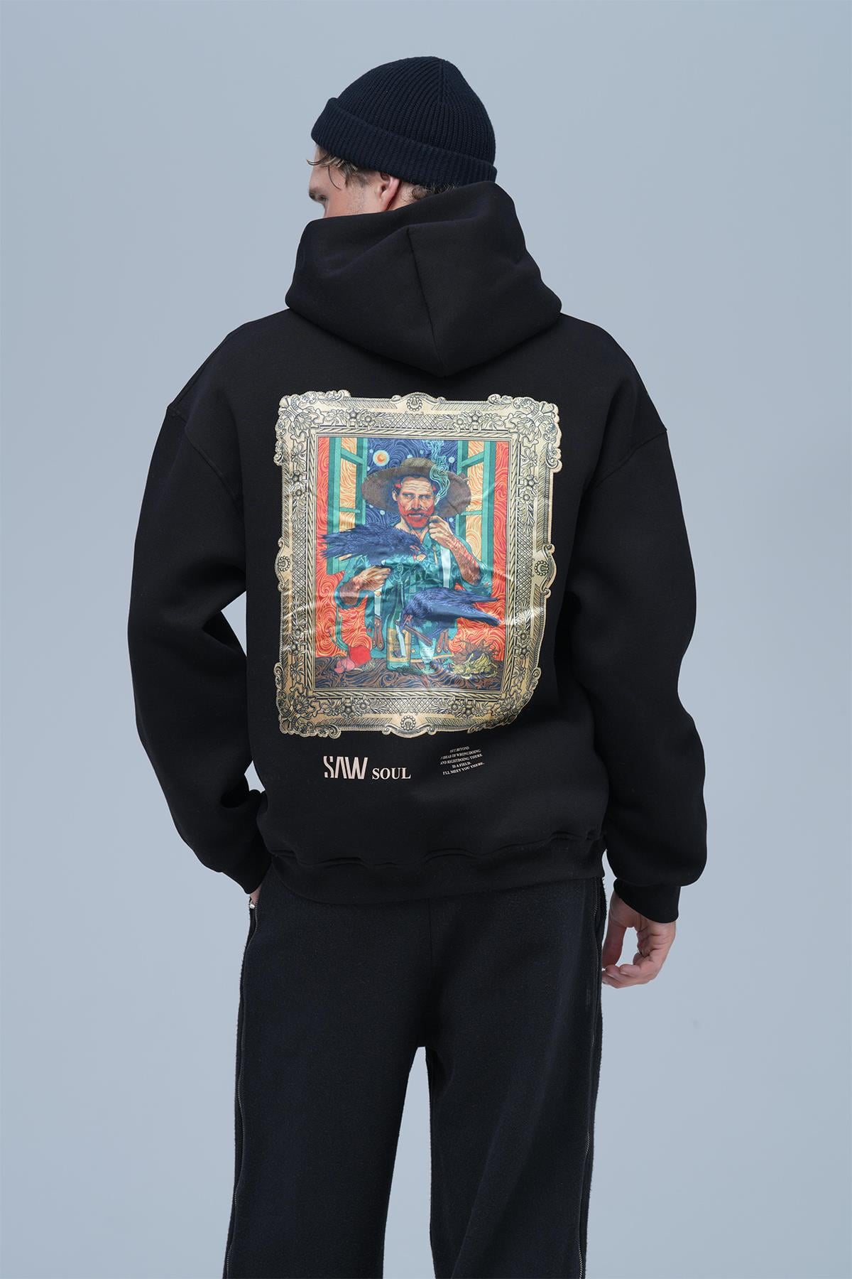 Beyond the Frame Oversize Sweatshirt Erkek Siyah