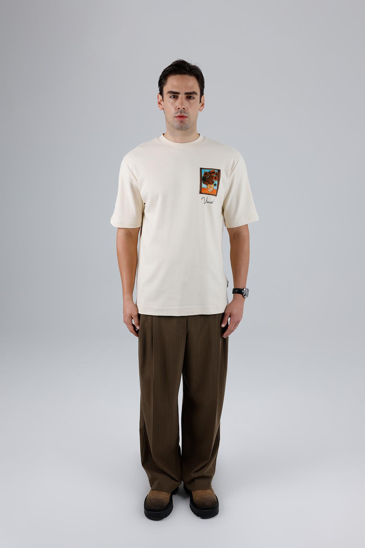 Beyond the Frames Regular Fit Tişört Erkek Stone