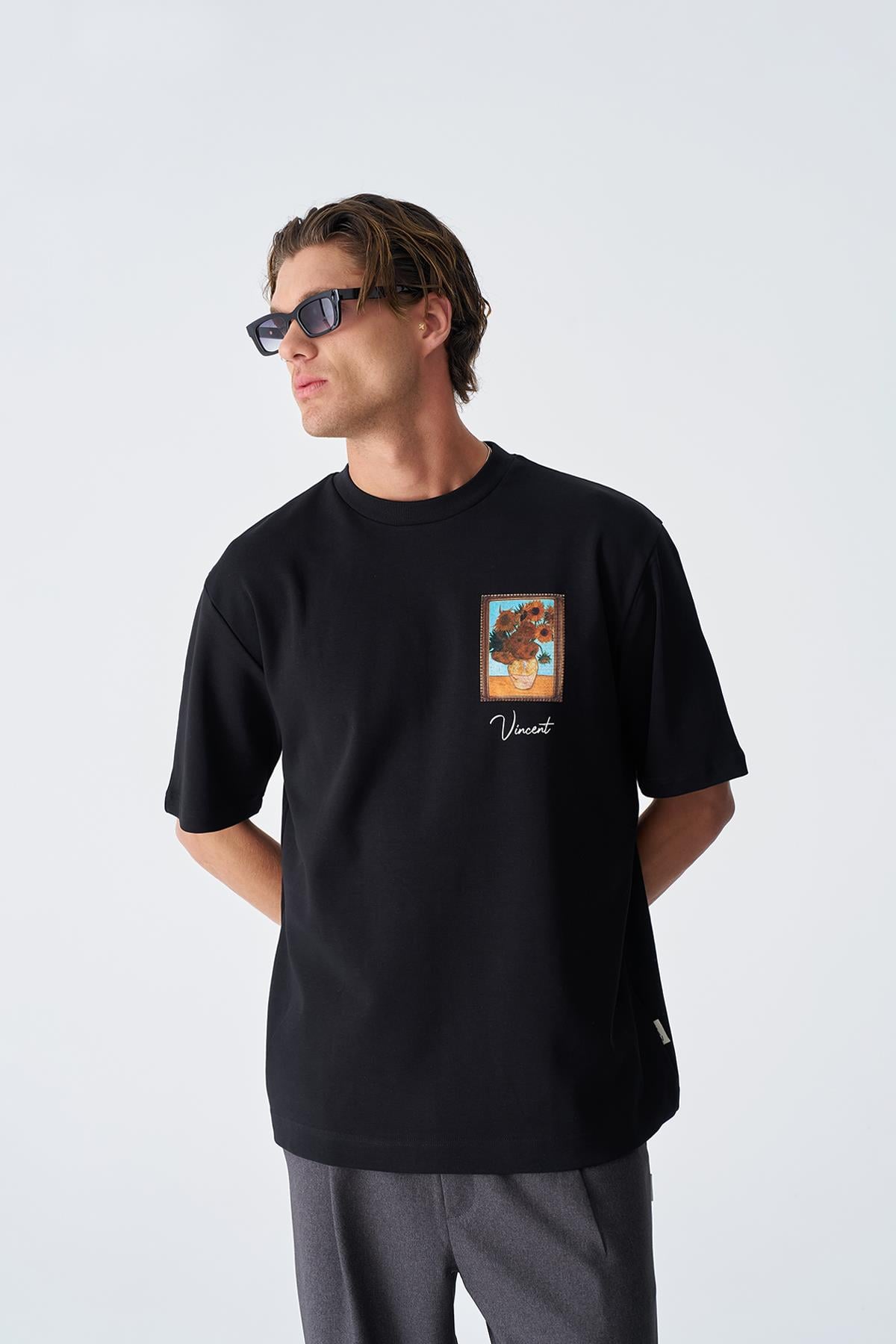 Beyond the Frames Regular Fit Tişört Erkek Siyah