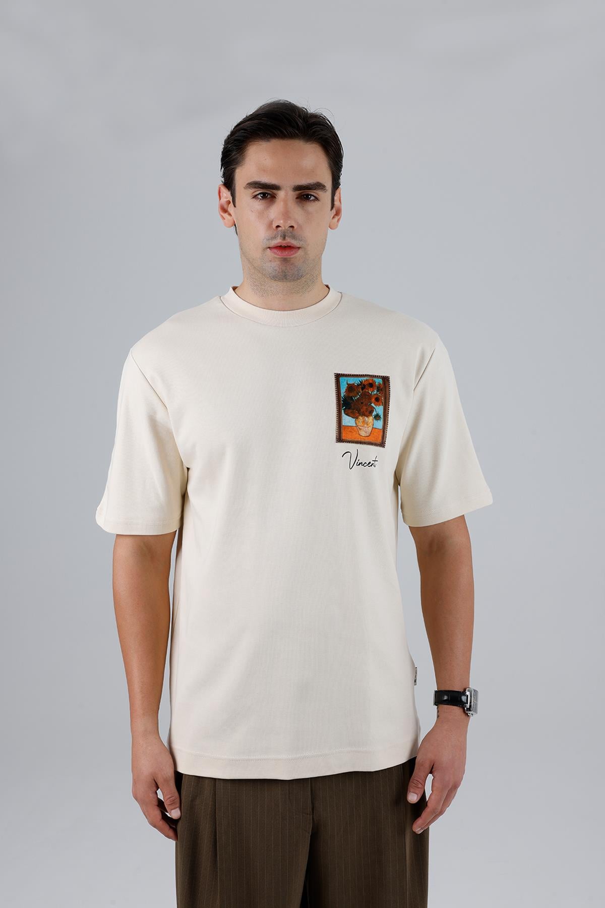 Beyond the Frames Regular Fit Tişört Erkek Stone