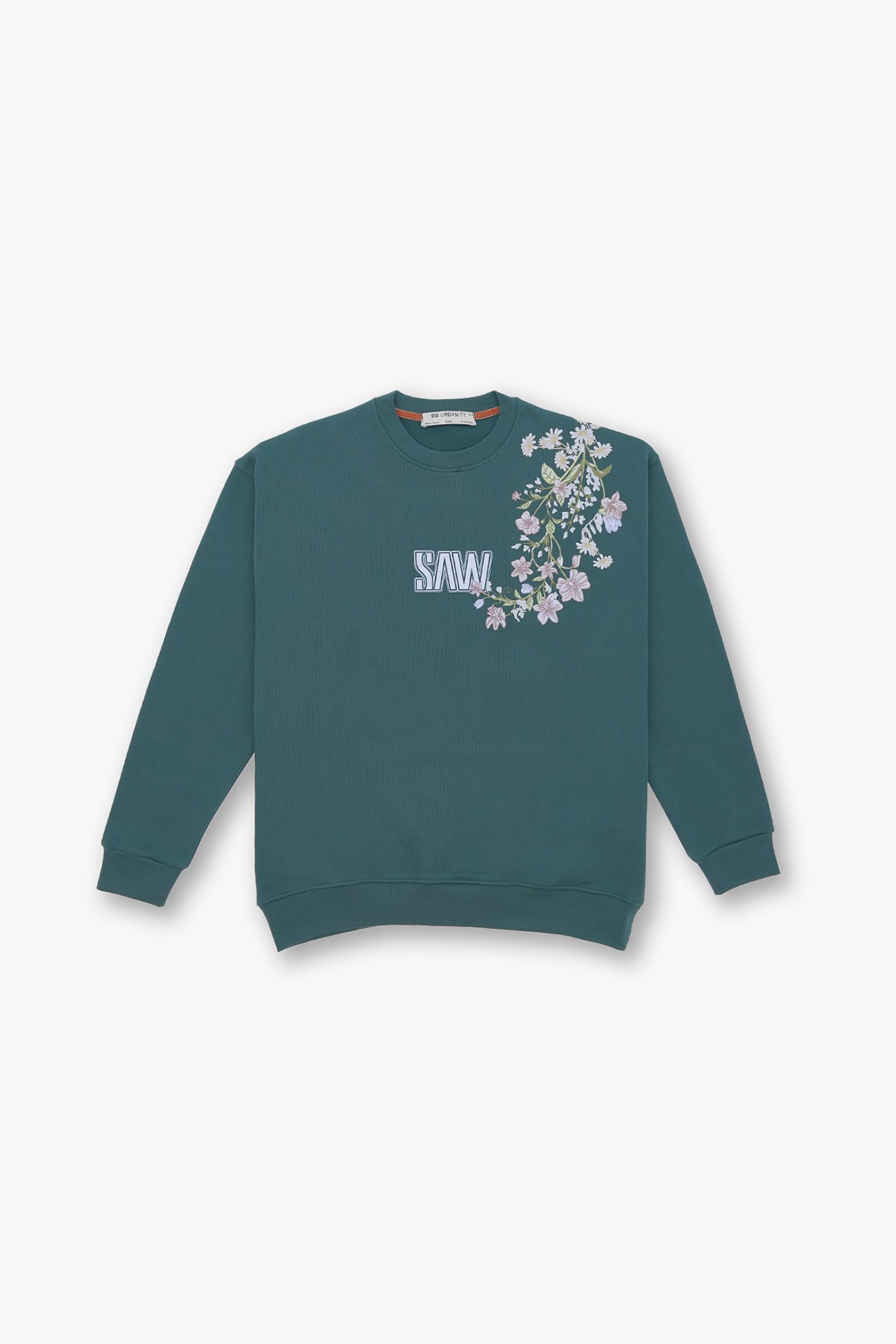 Bloom Spirit Oversize Sweatshirt Erkek Neft Yeşili