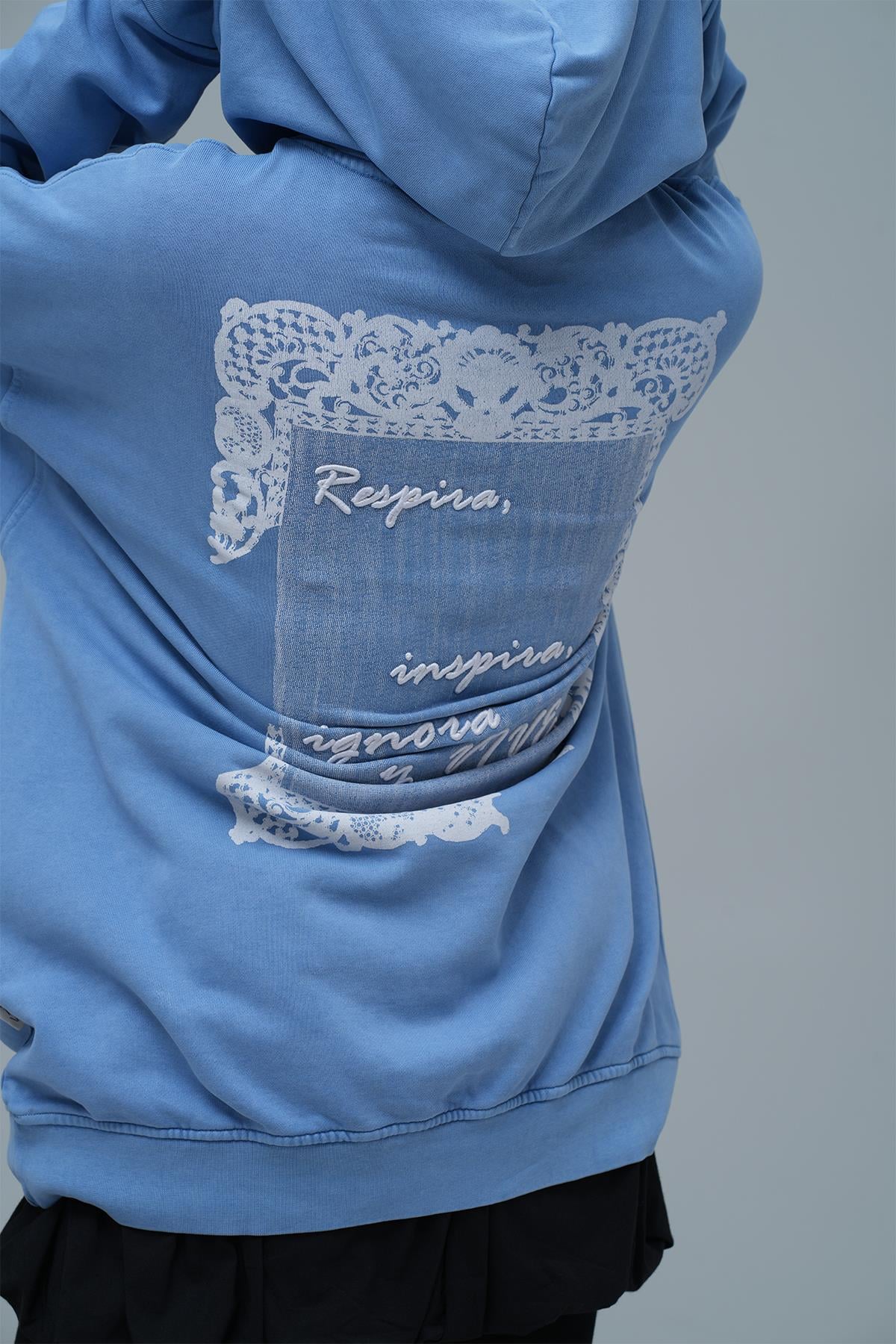 Breathe & Live Oversize Sweatshirt Kadın Mavi